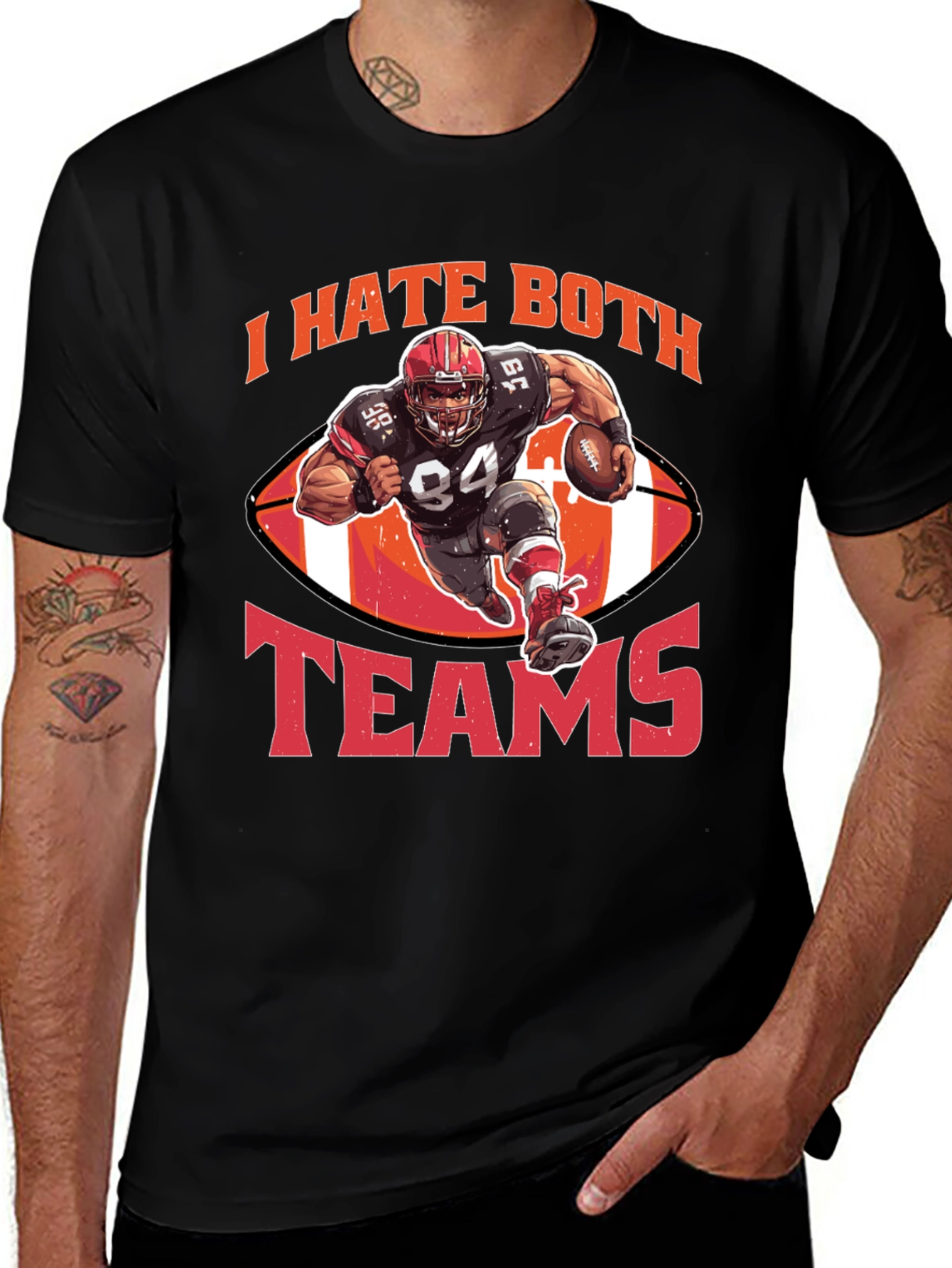 I Hate Both Teams Football T-Shirt