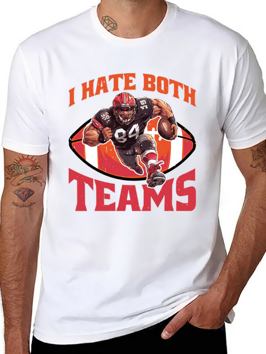 I Hate Both Teams Football T-Shirt