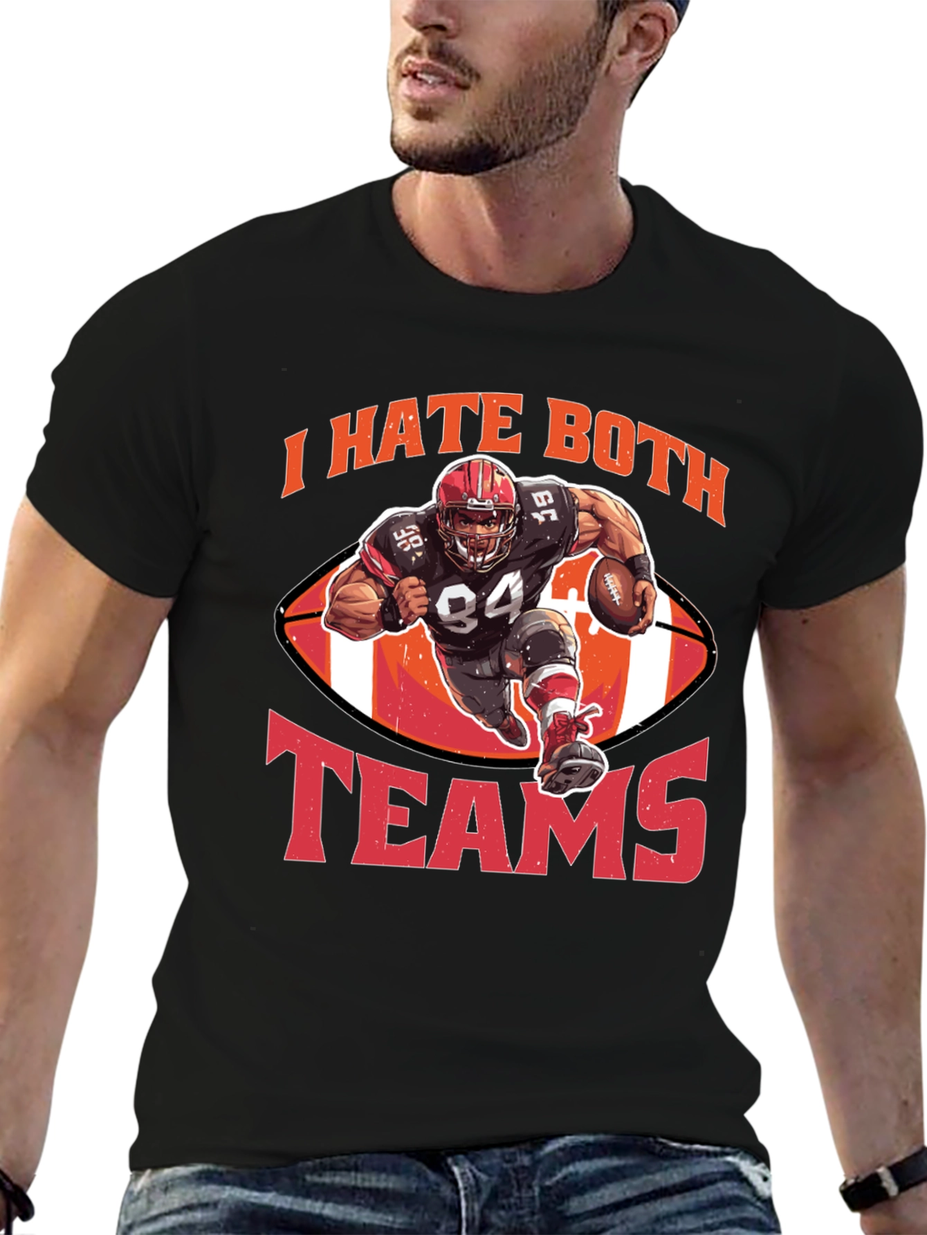 I Hate Both Teams Football T-Shirt