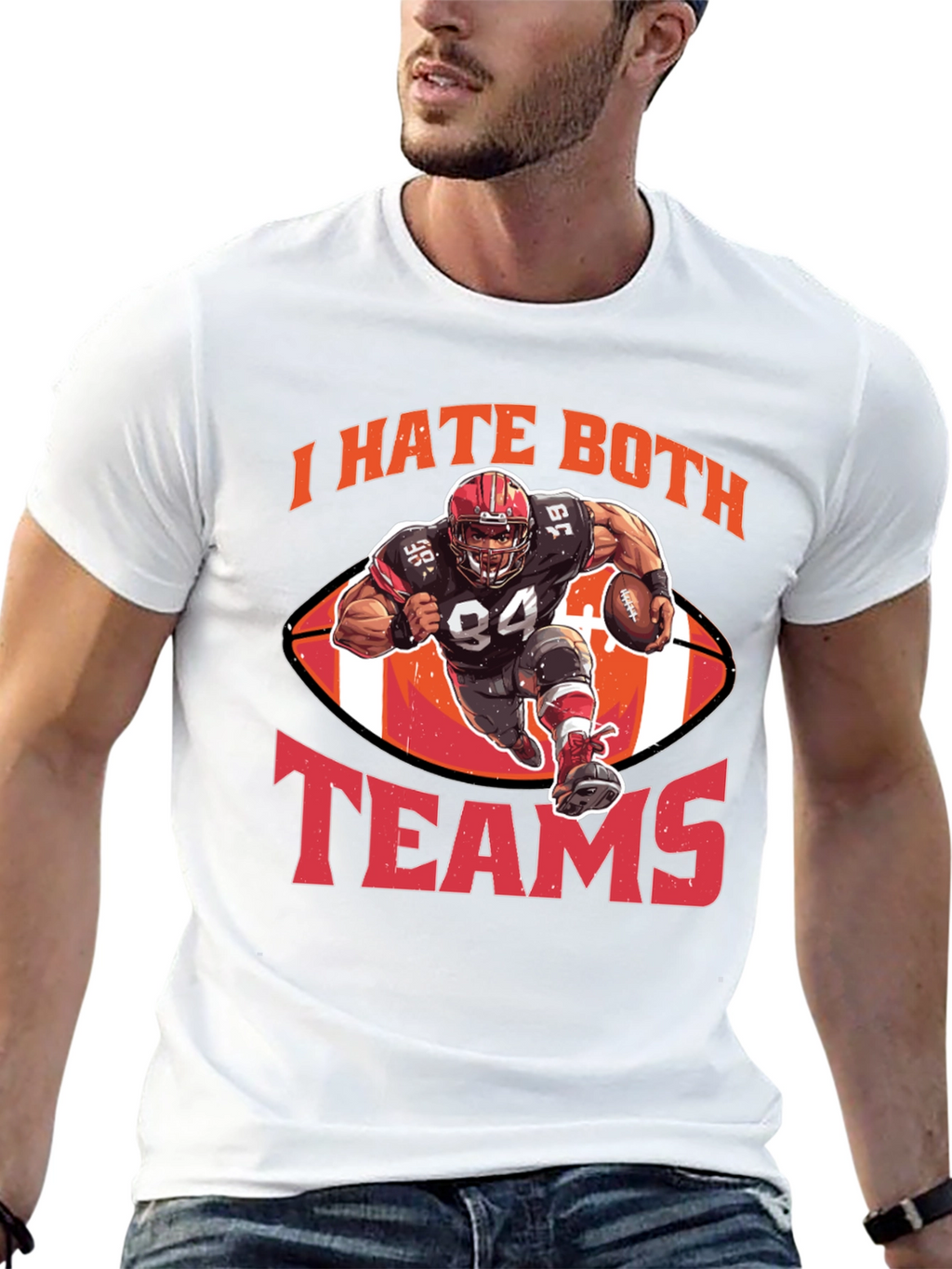I Hate Both Teams Football T-Shirt