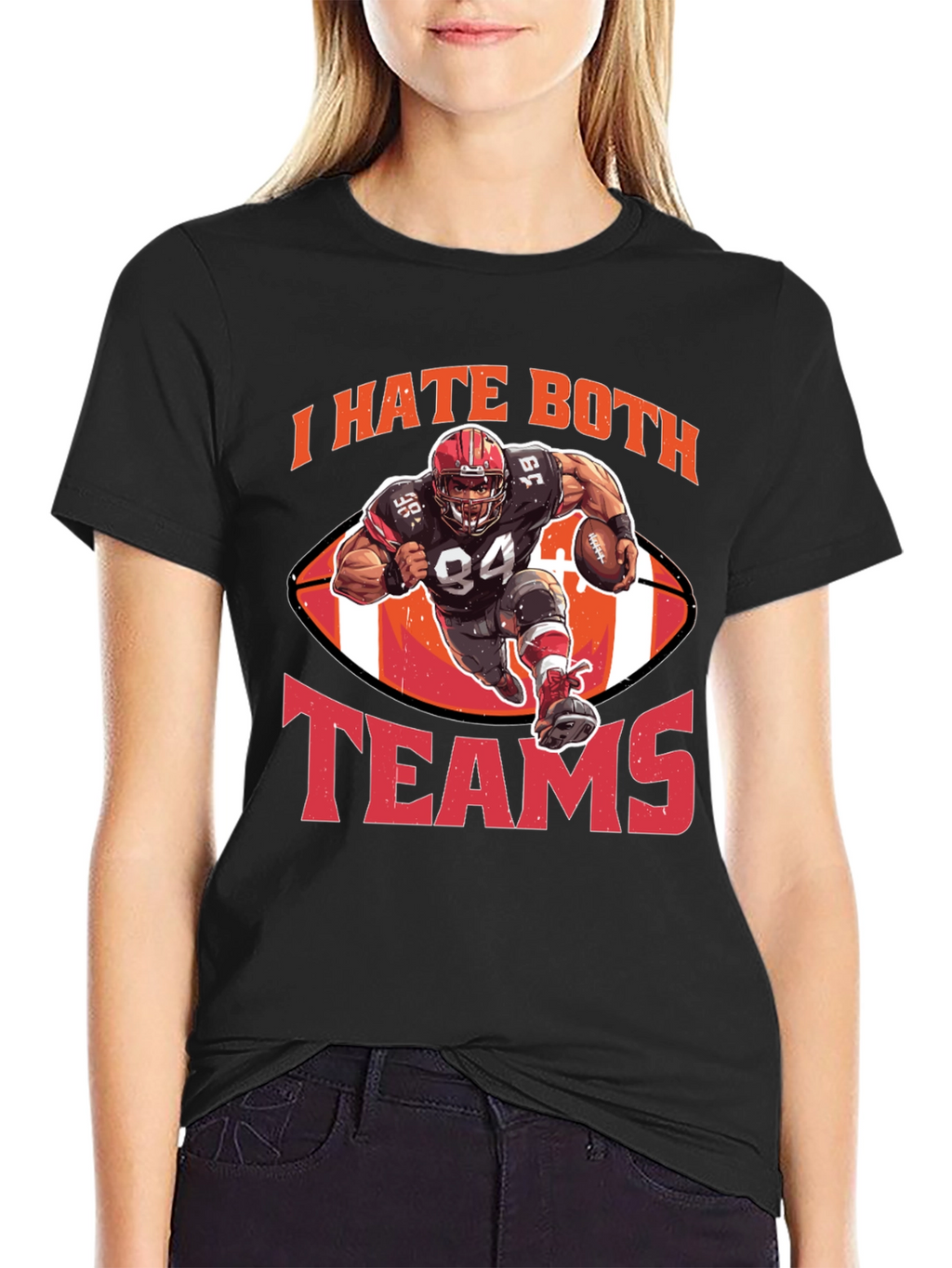 I Hate Both Teams Football T-Shirt