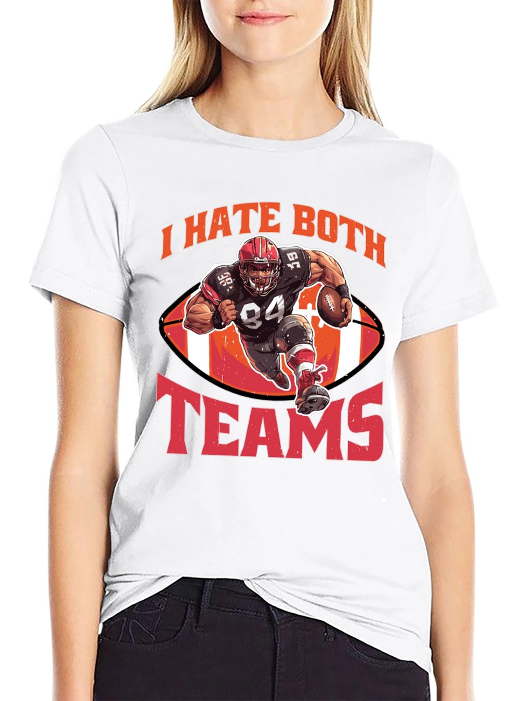 I Hate Both Teams Football T-Shirt