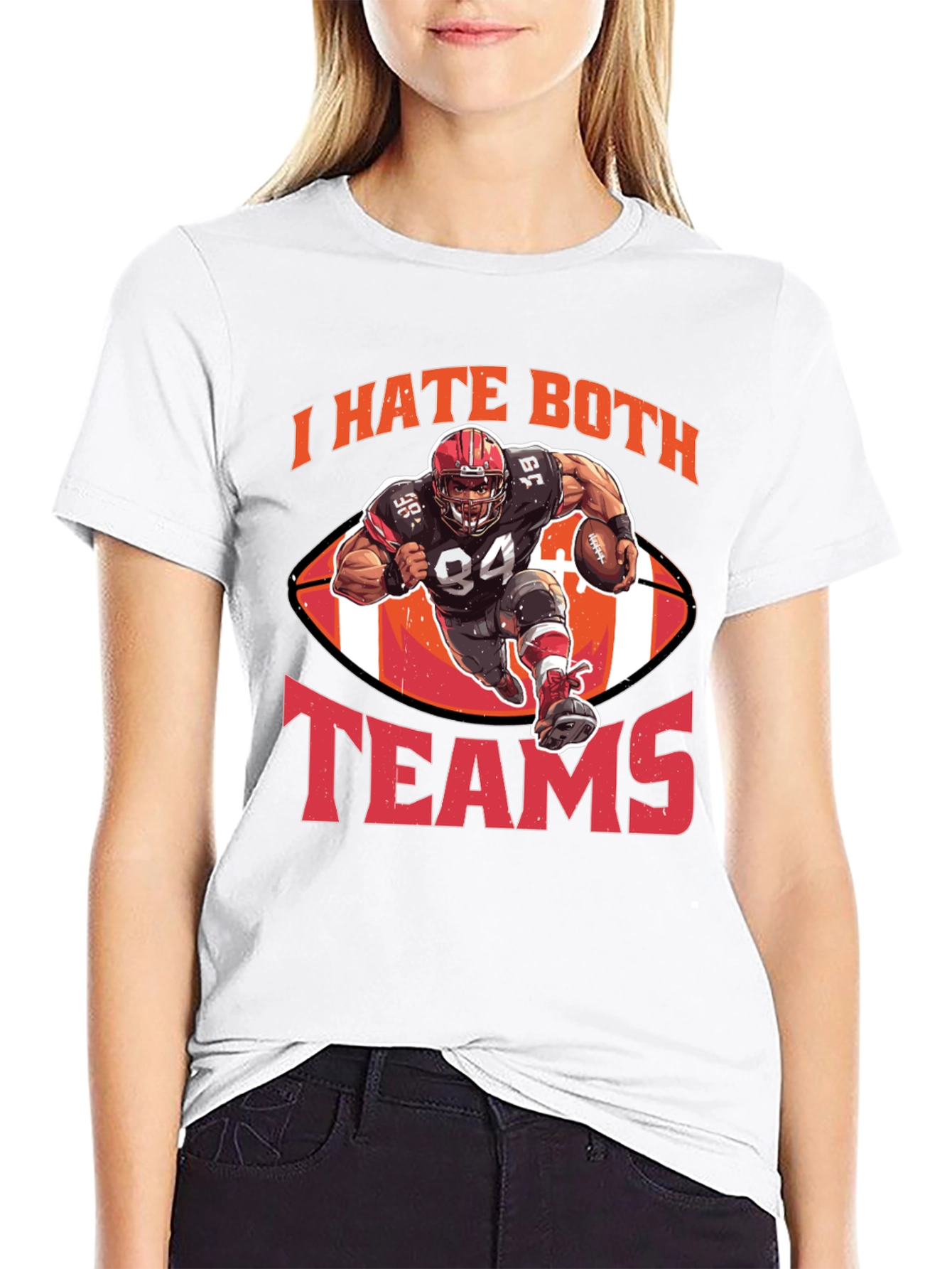 I Hate Both Teams Football T-Shirt