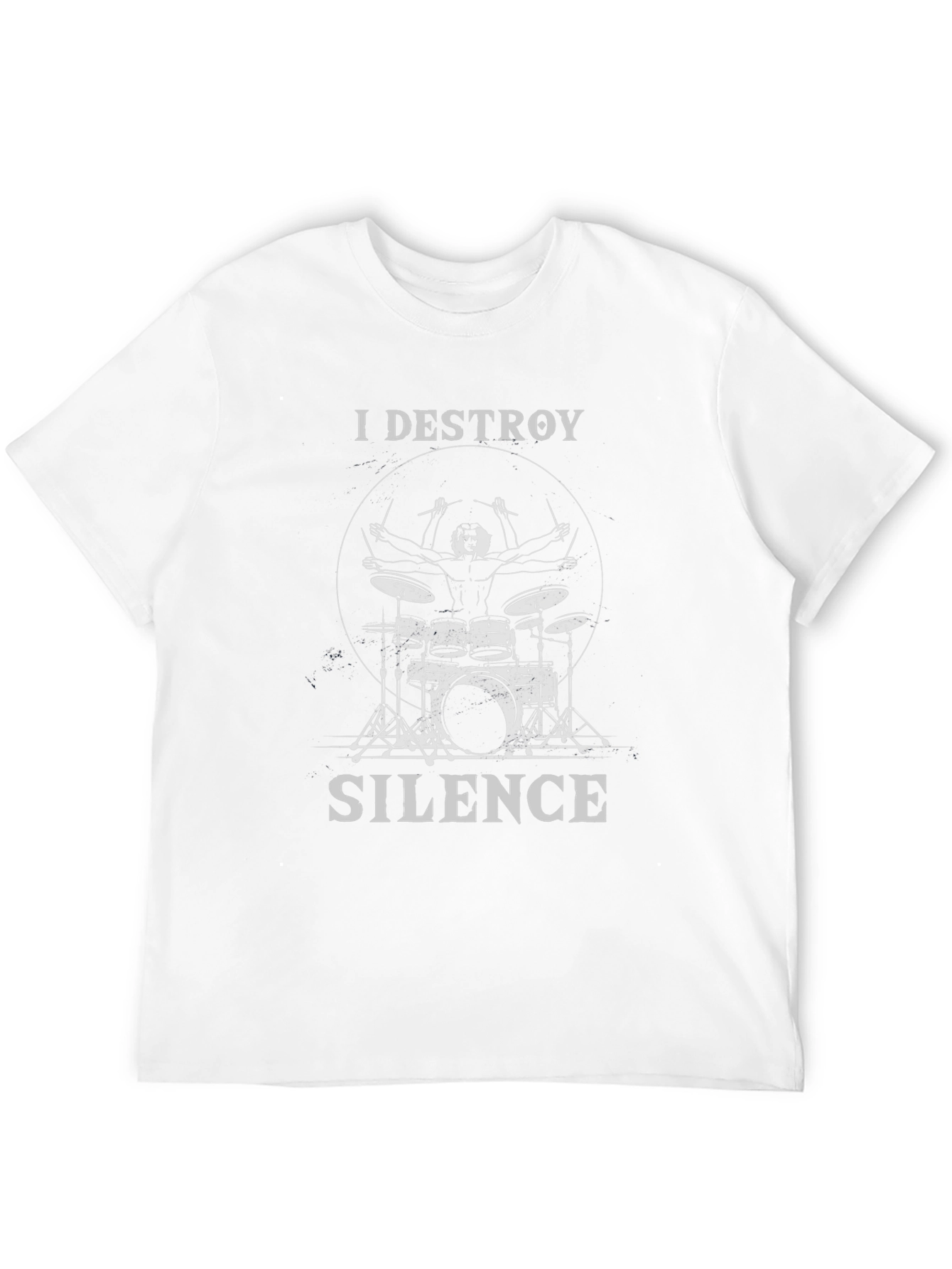 I Destroy Silence Drummer T-Shirt - Music Lover Tee