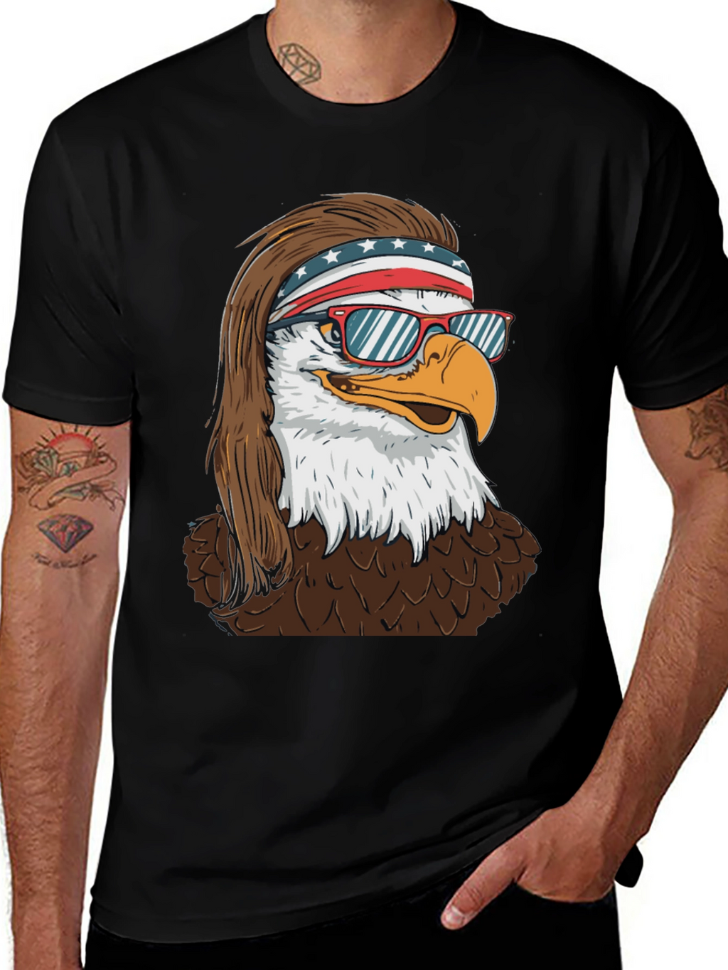Eagle Mullet Patriotic T-Shirt