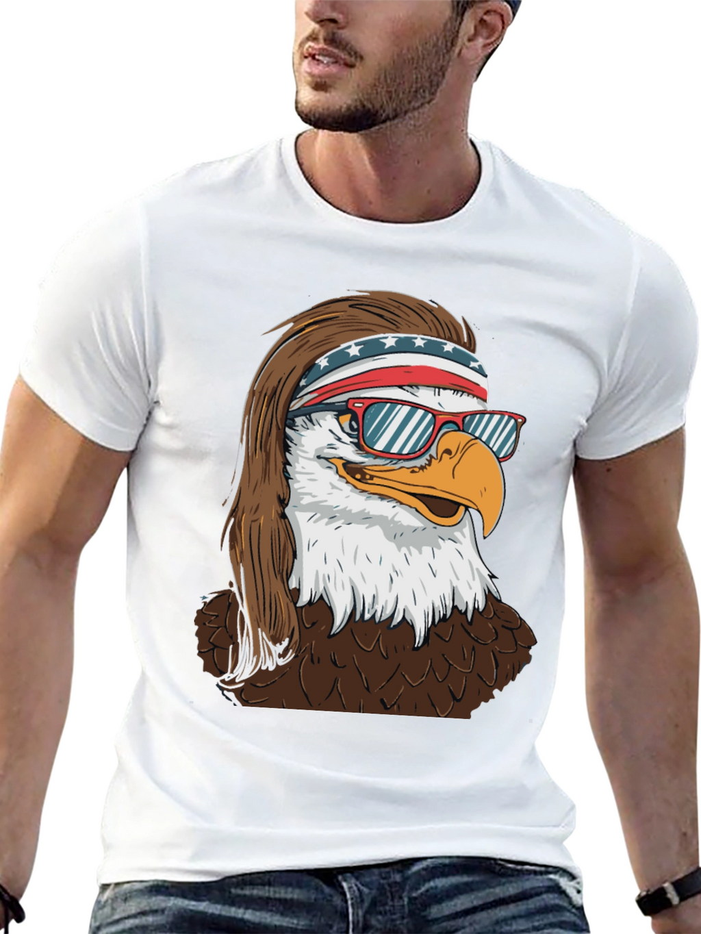 Eagle Mullet Patriotic T-Shirt