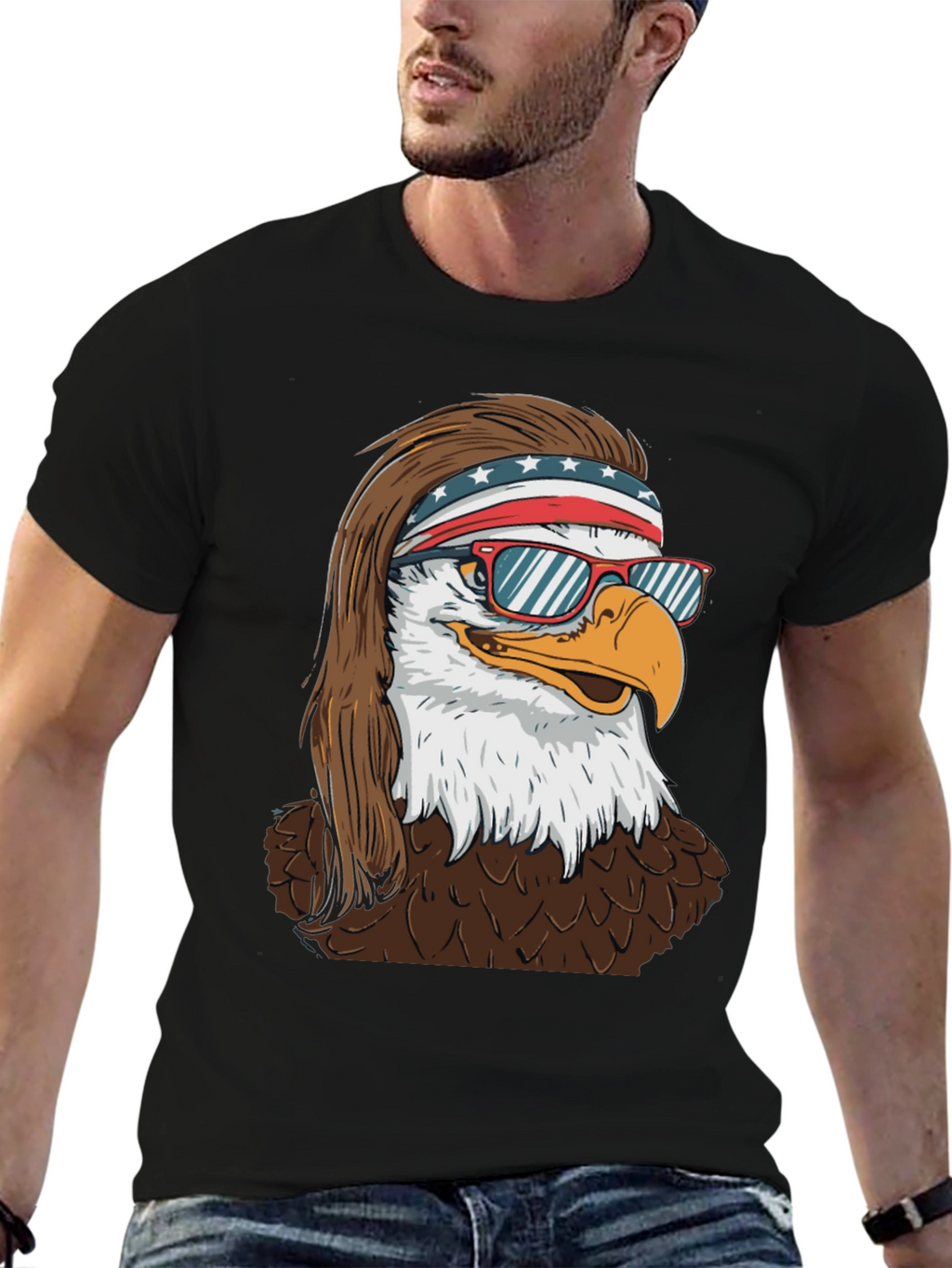 Eagle Mullet Patriotic T-Shirt