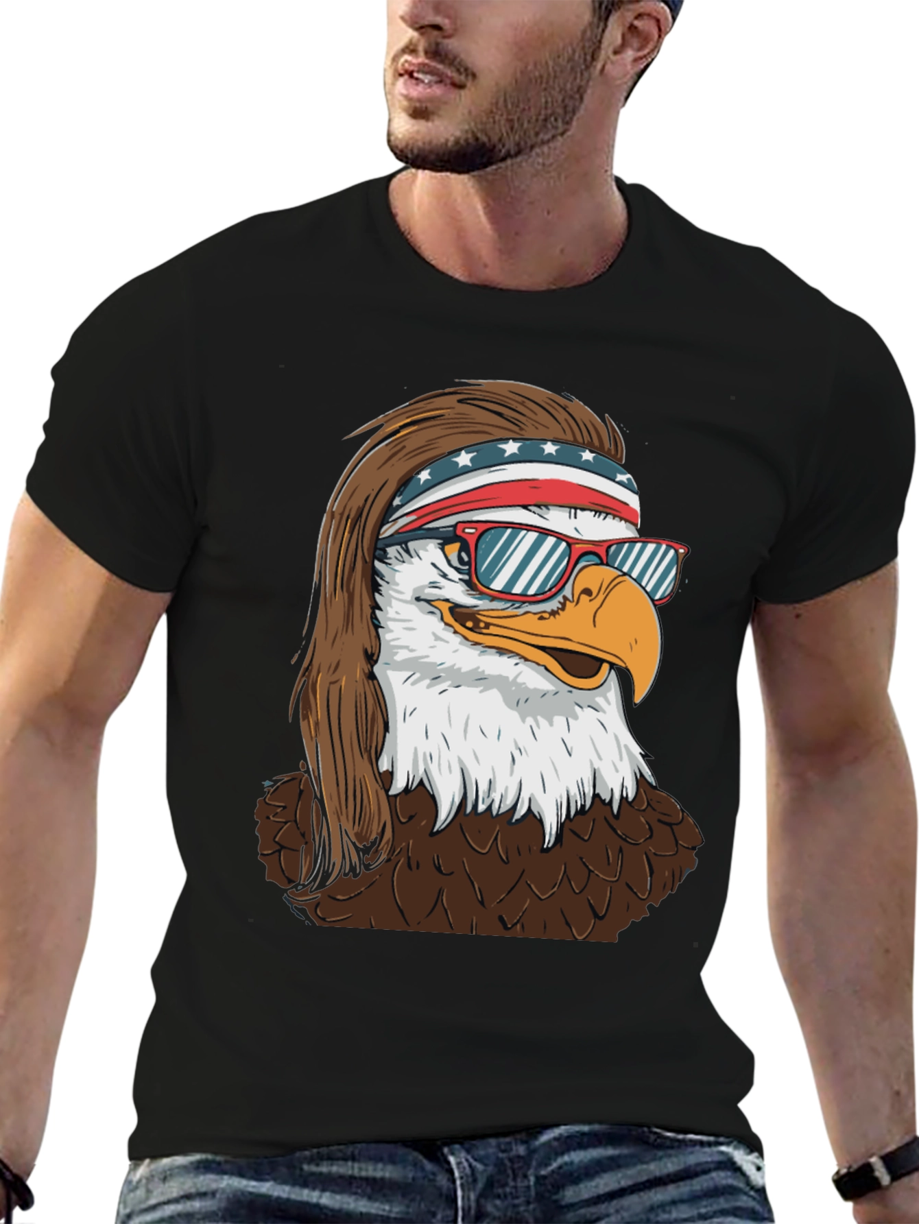 Eagle Mullet Patriotic T-Shirt