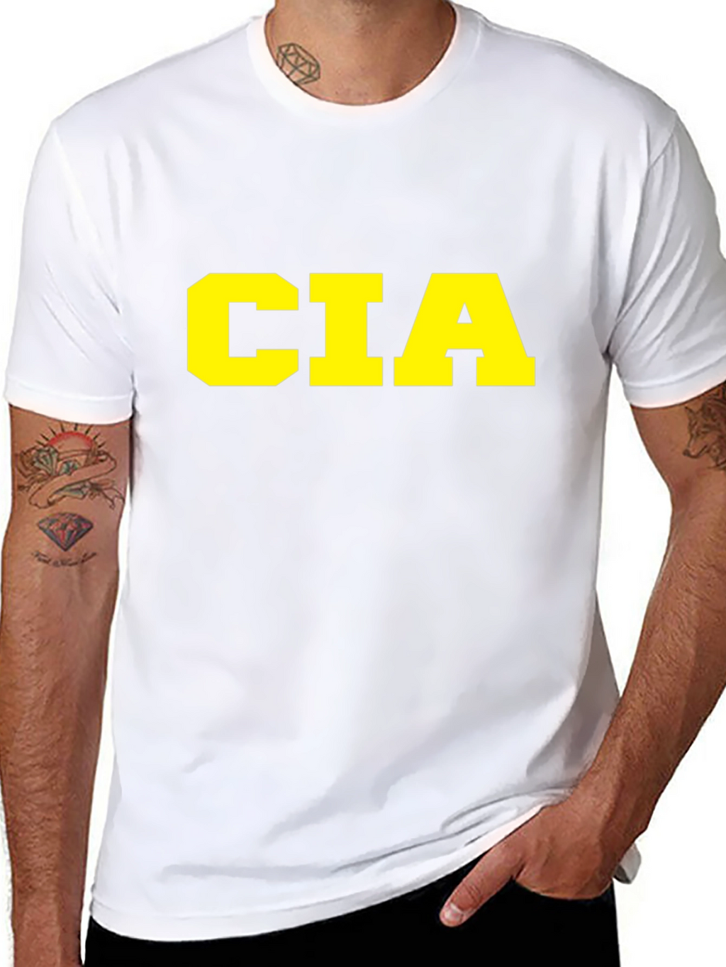 CIA Graphic T-Shirt - Black Cotton Tee