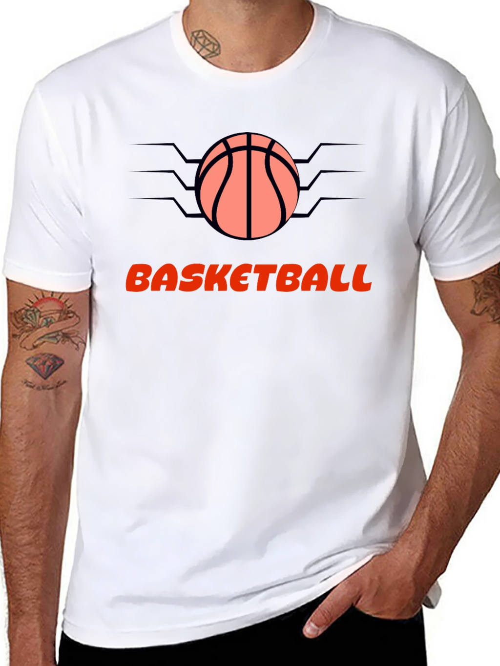 Basketball Graphic Black T-Shirt