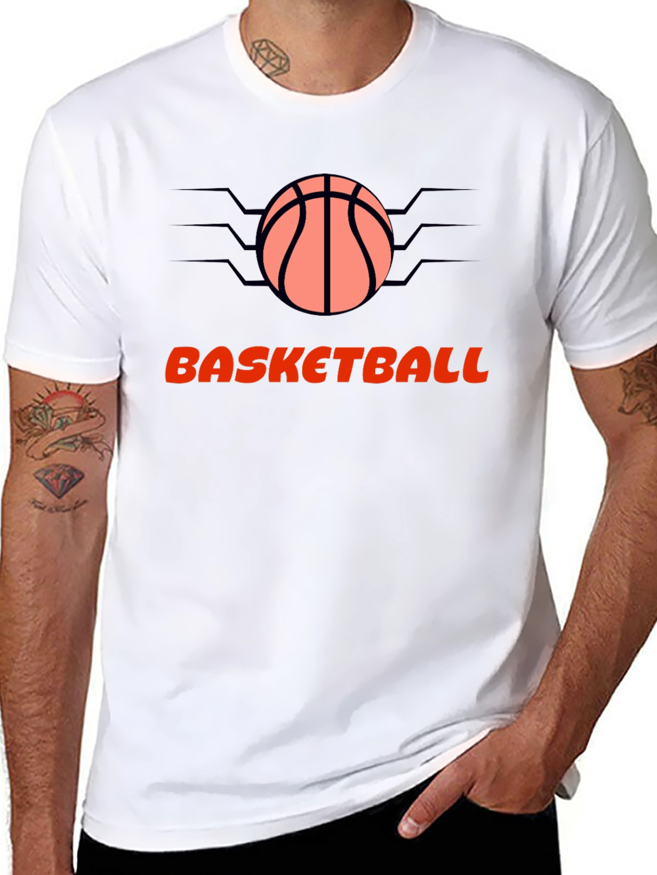 Basketball Graphic Black T-Shirt