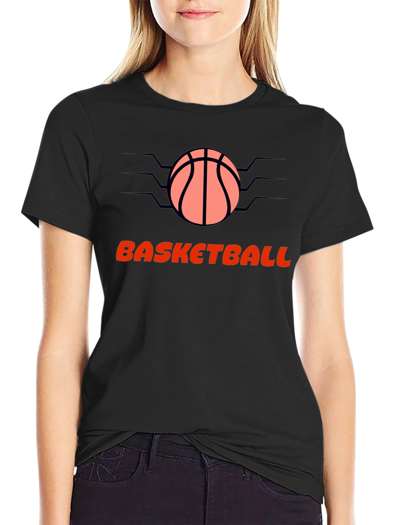 Basketball Graphic Black T-Shirt