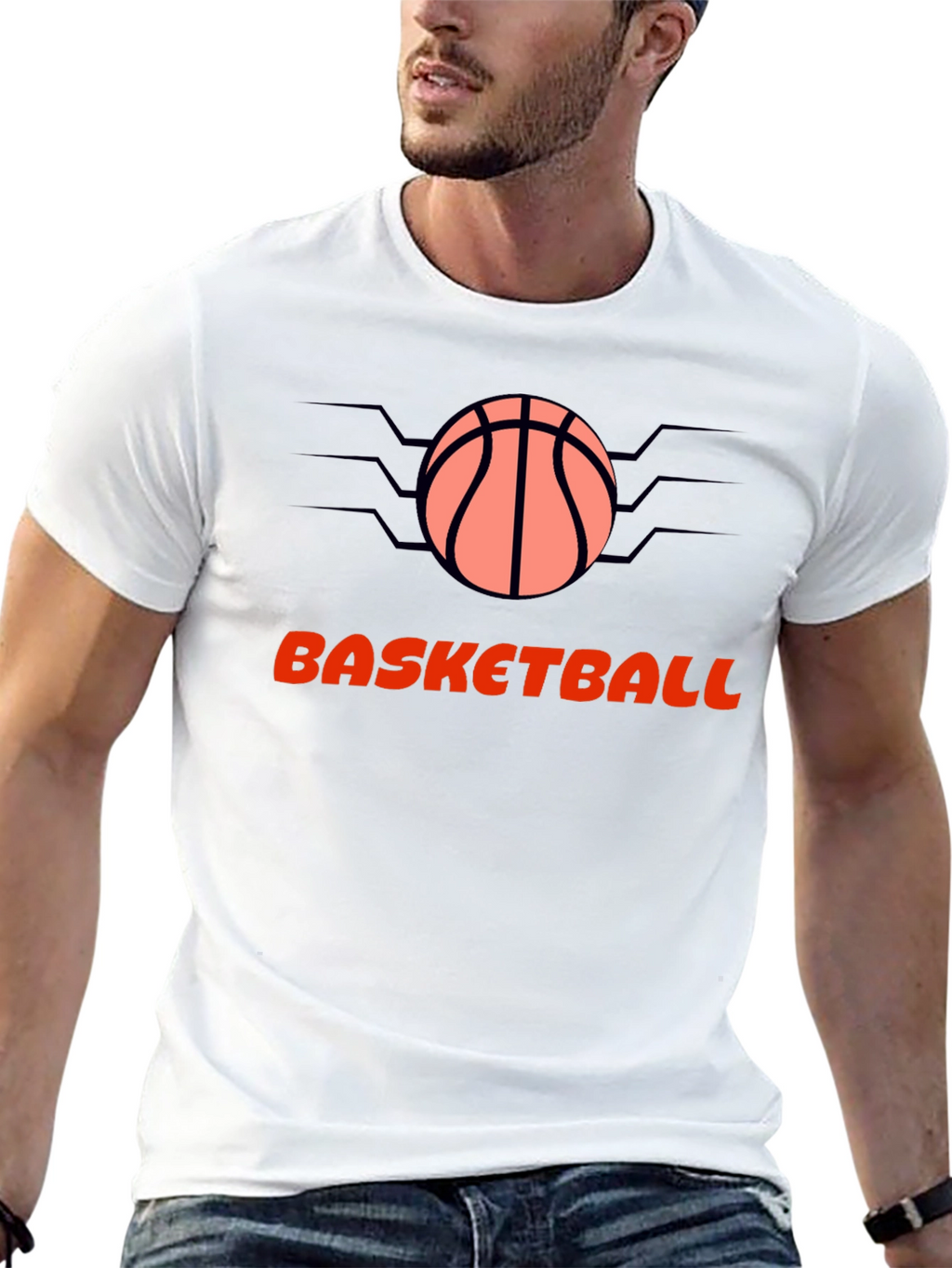 Basketball Graphic Black T-Shirt