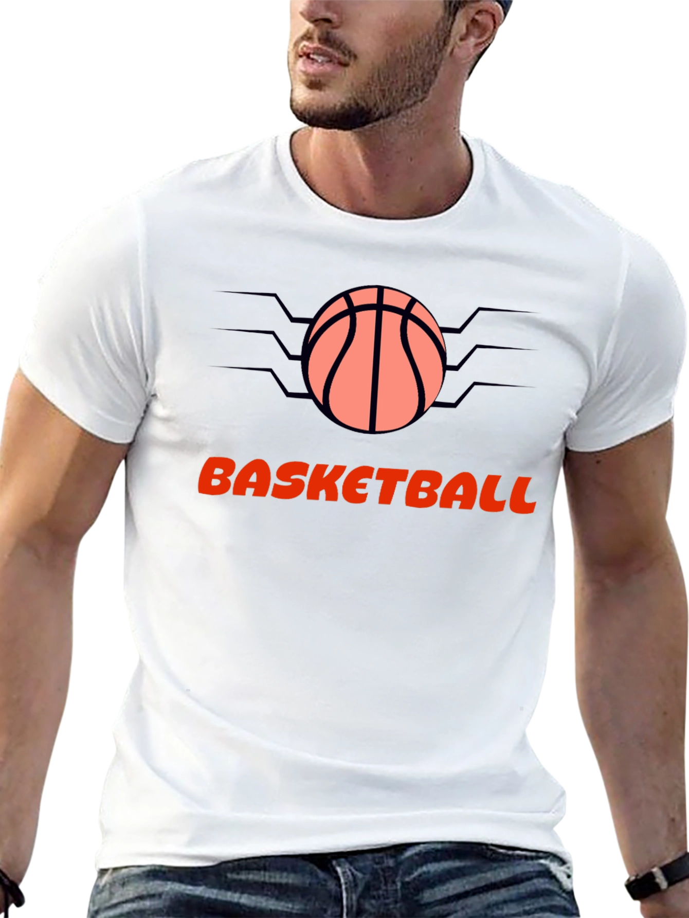 Basketball Graphic Black T-Shirt