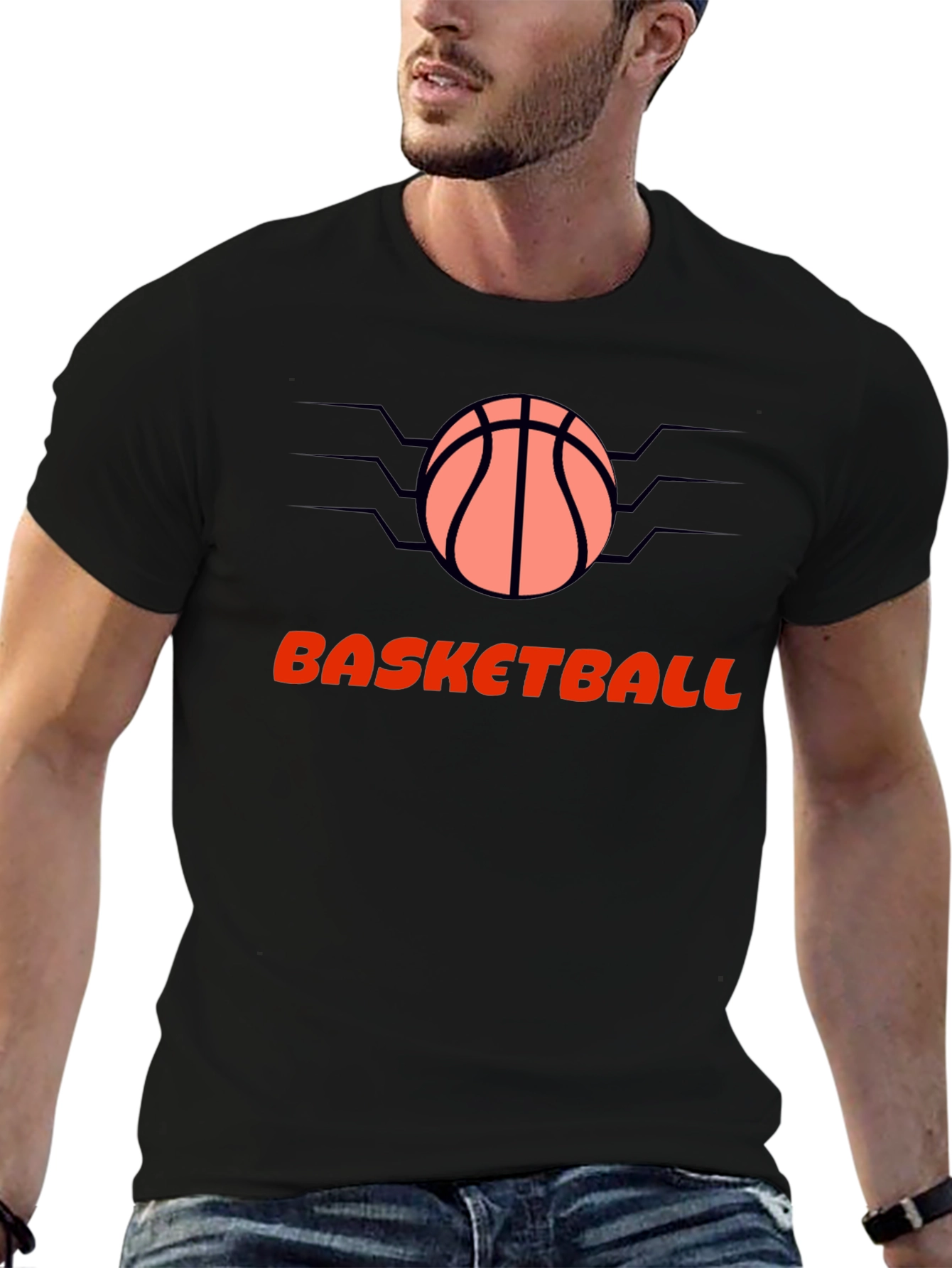 Basketball Graphic Black T-Shirt