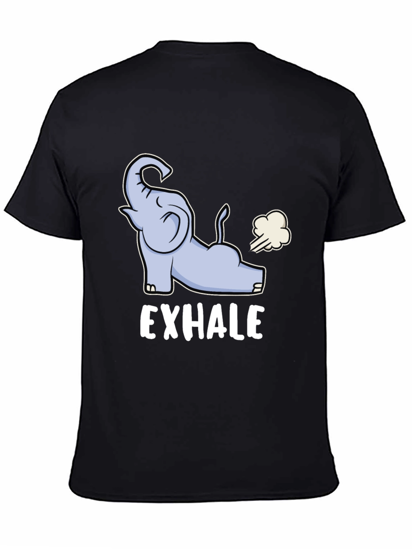 Exhale Elephant Graphic Tee - Casual Comfort