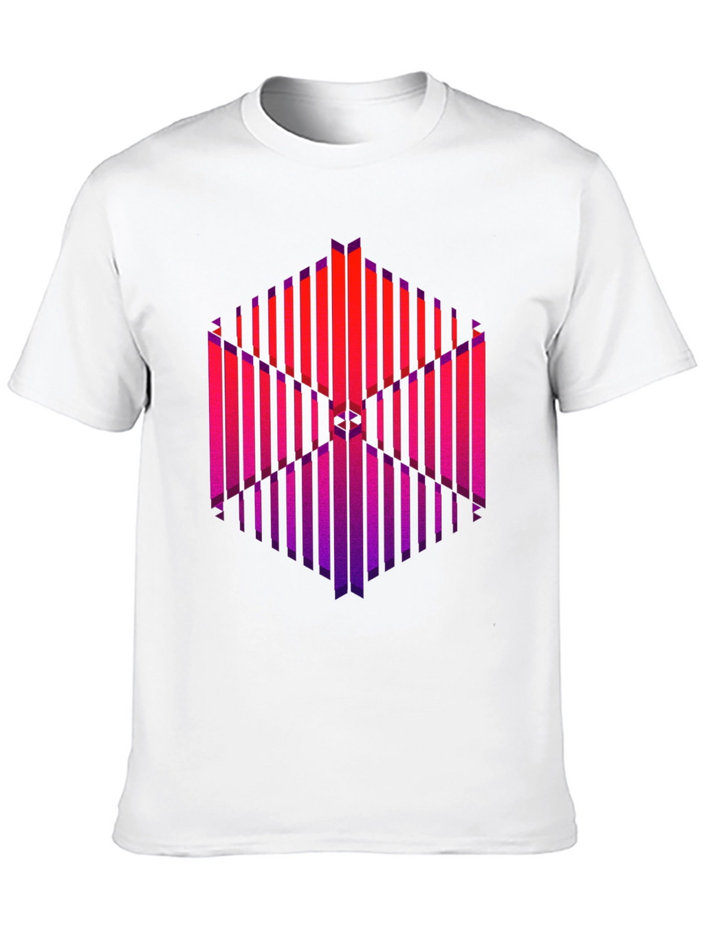 Abstract Geometric Graphic Print Black T-Shirt