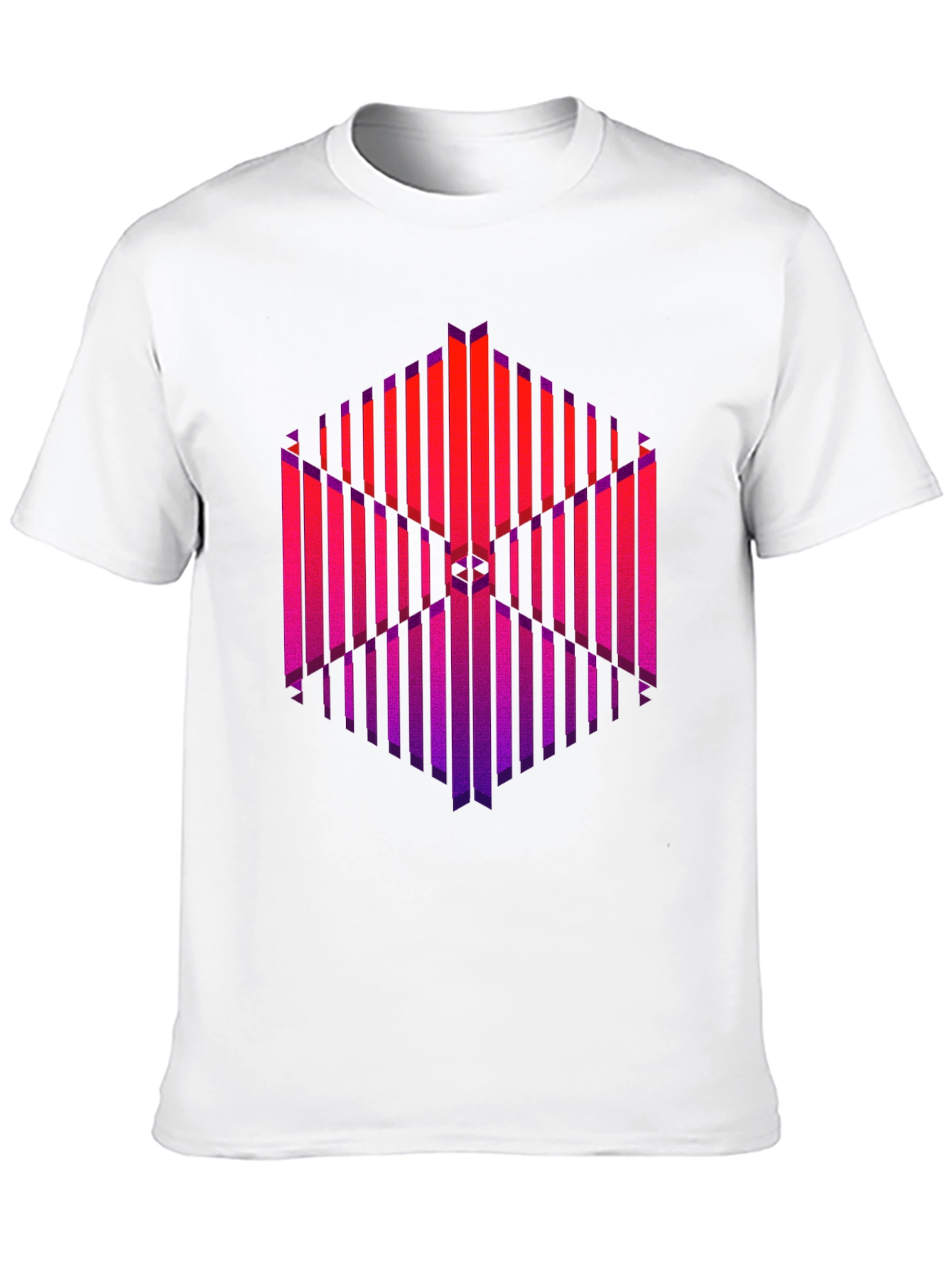 Abstract Geometric Graphic Print Black T-Shirt