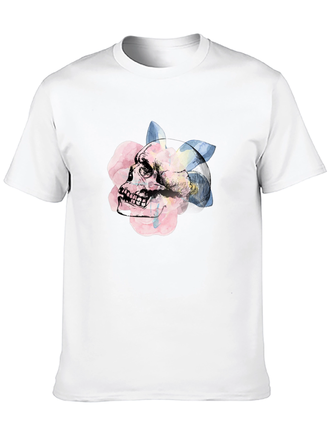 Skull & Rose Graphic Tee - Unique Artistic Design
