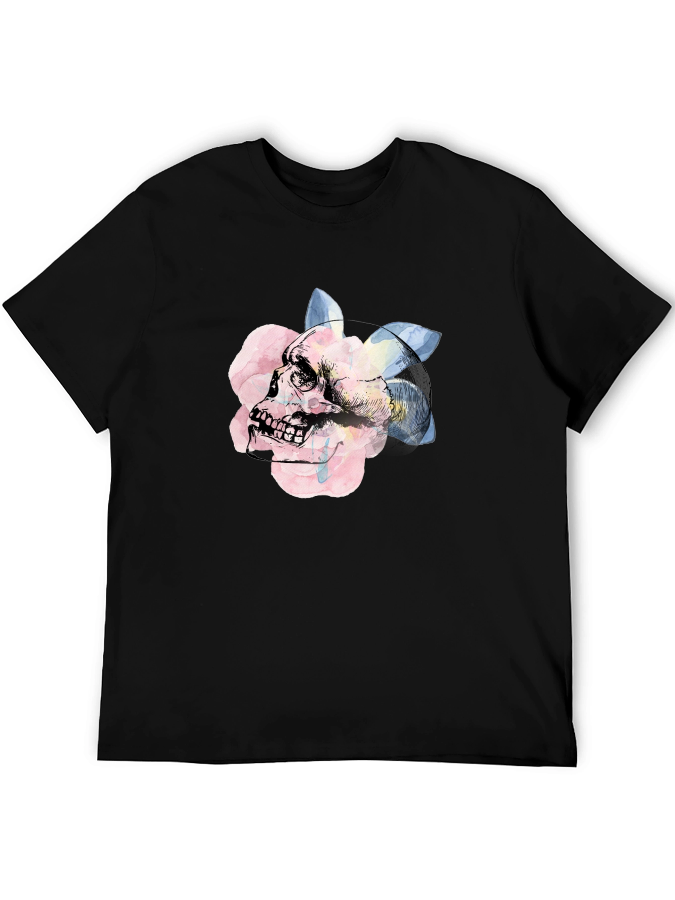 Skull & Rose Graphic Tee - Unique Artistic Design