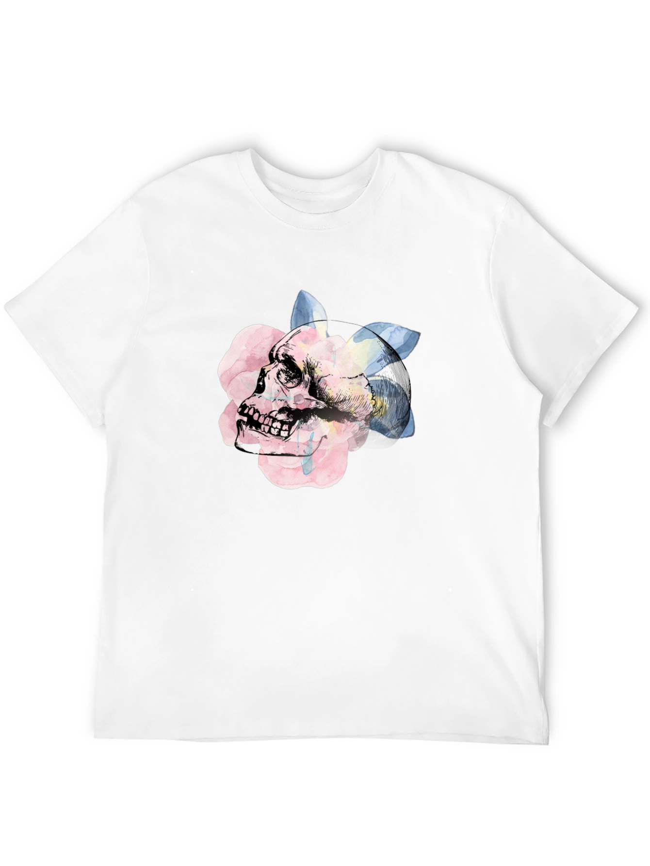 Skull & Rose Graphic Tee - Unique Artistic Design