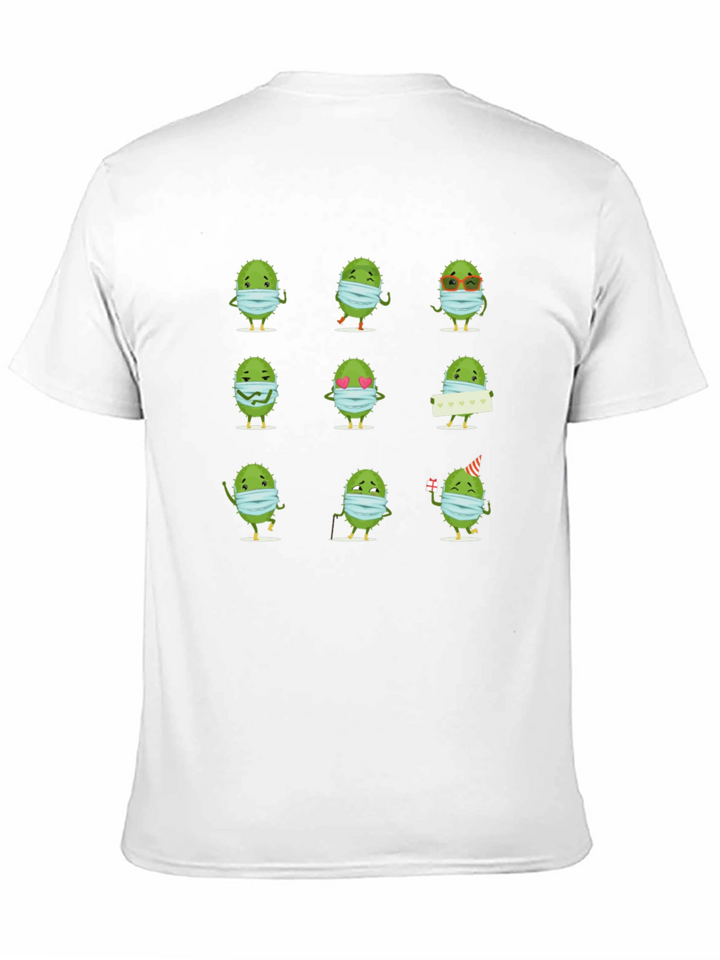 Novelty Virus Wearing Mask Graphic Tee