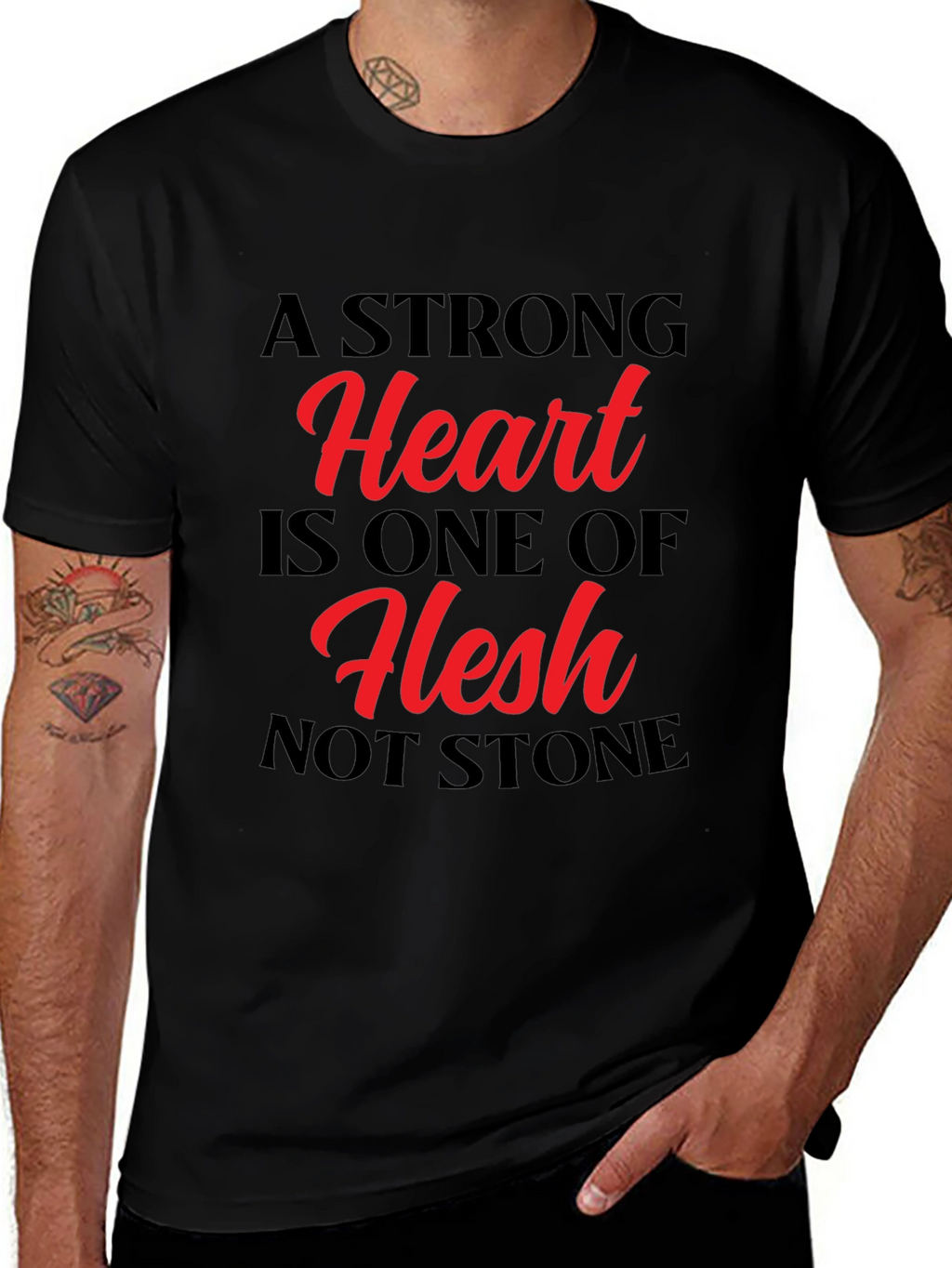 A Strong Heart T-Shirt - Flesh Not Stone