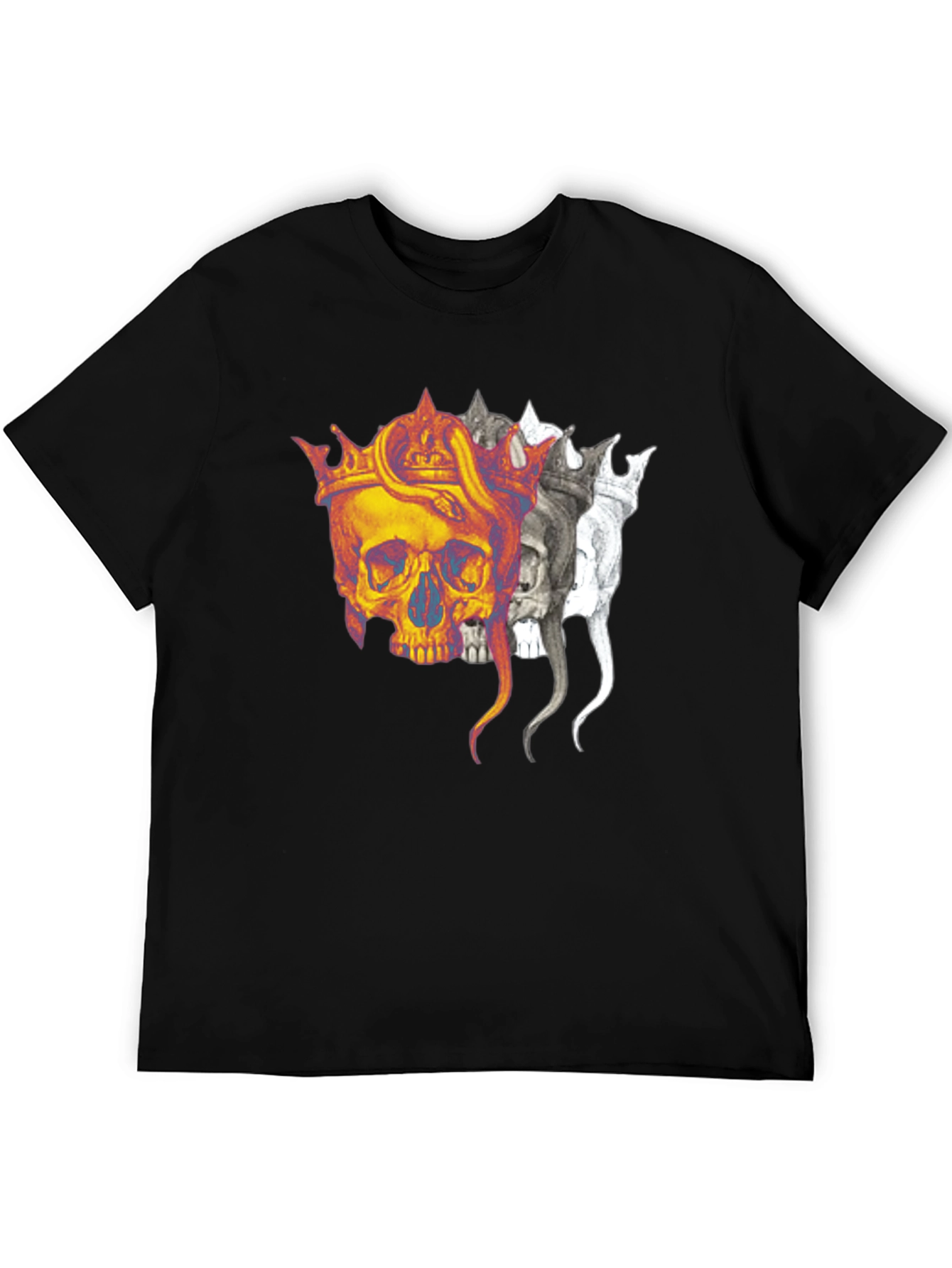 Crowned Skull Graphic T-Shirt - Bold & Edgy Design