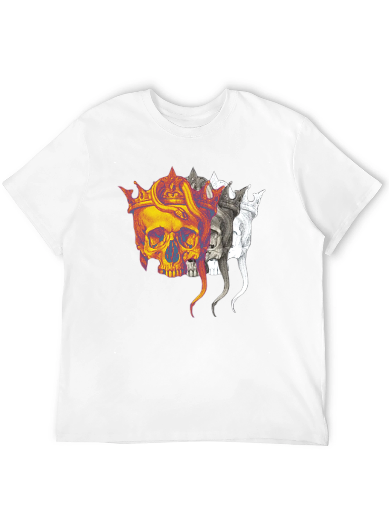 Crowned Skull Graphic T-Shirt - Bold & Edgy Design