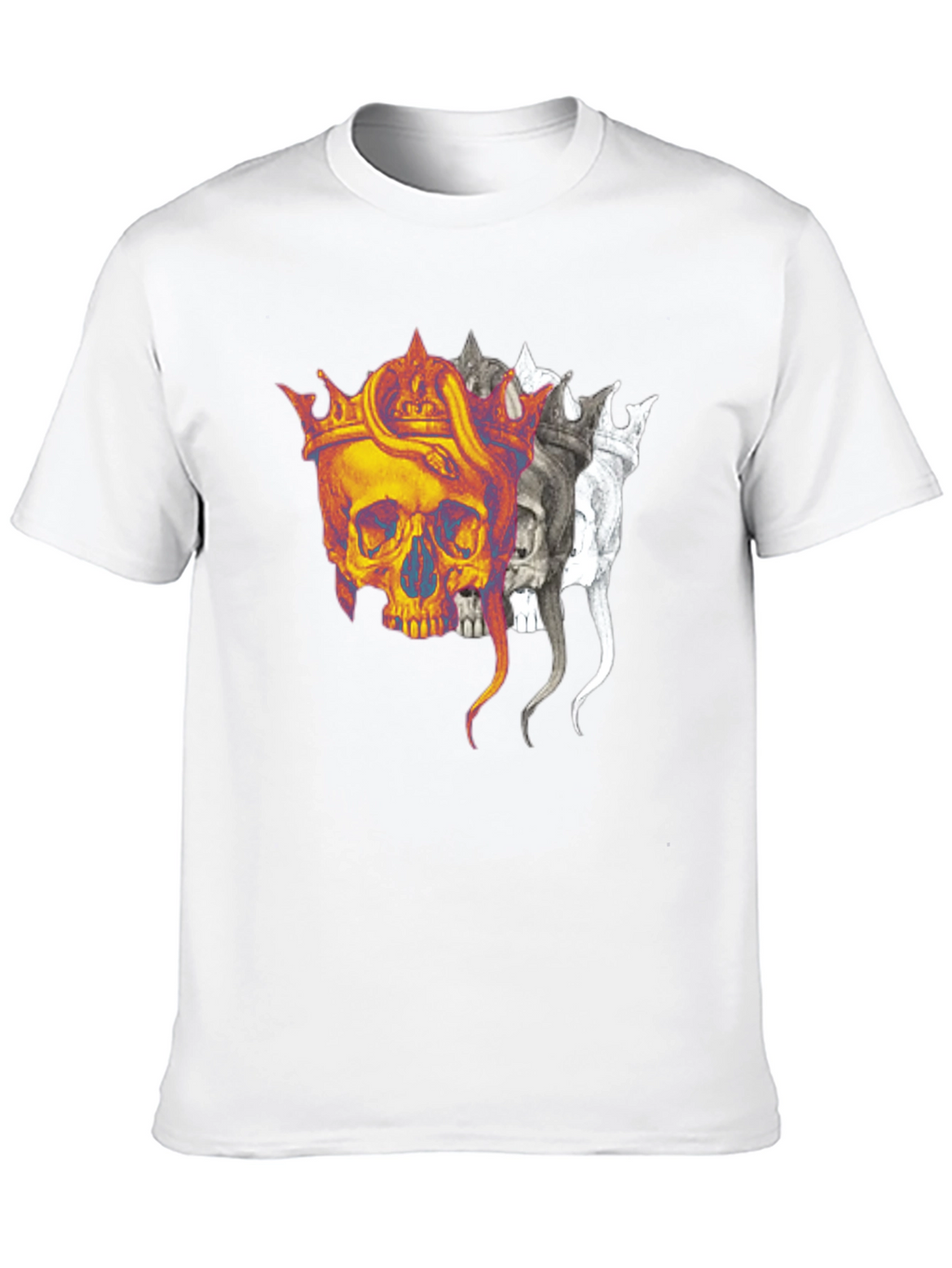 Crowned Skull Graphic T-Shirt - Bold & Edgy Design