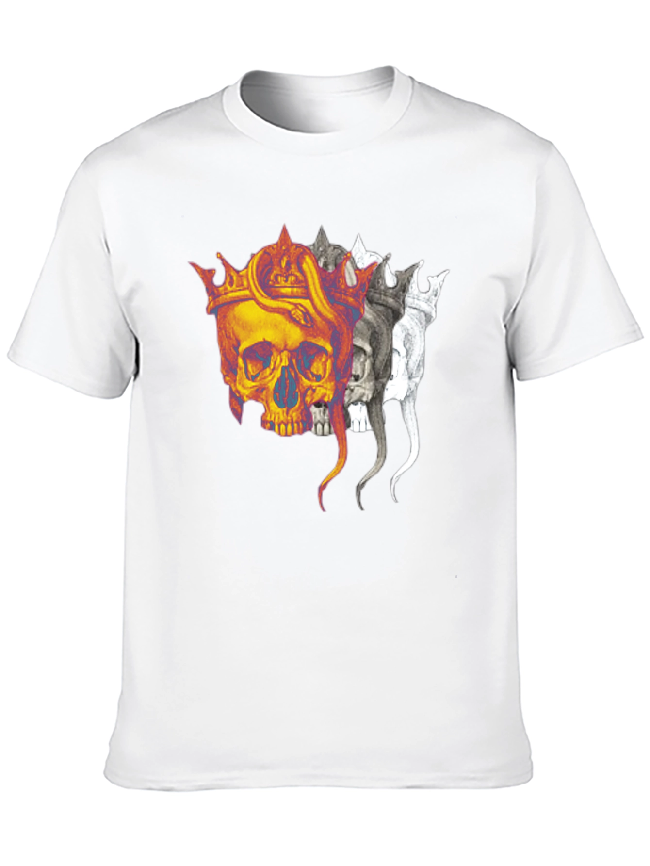 Crowned Skull Graphic T-Shirt - Bold & Edgy Design
