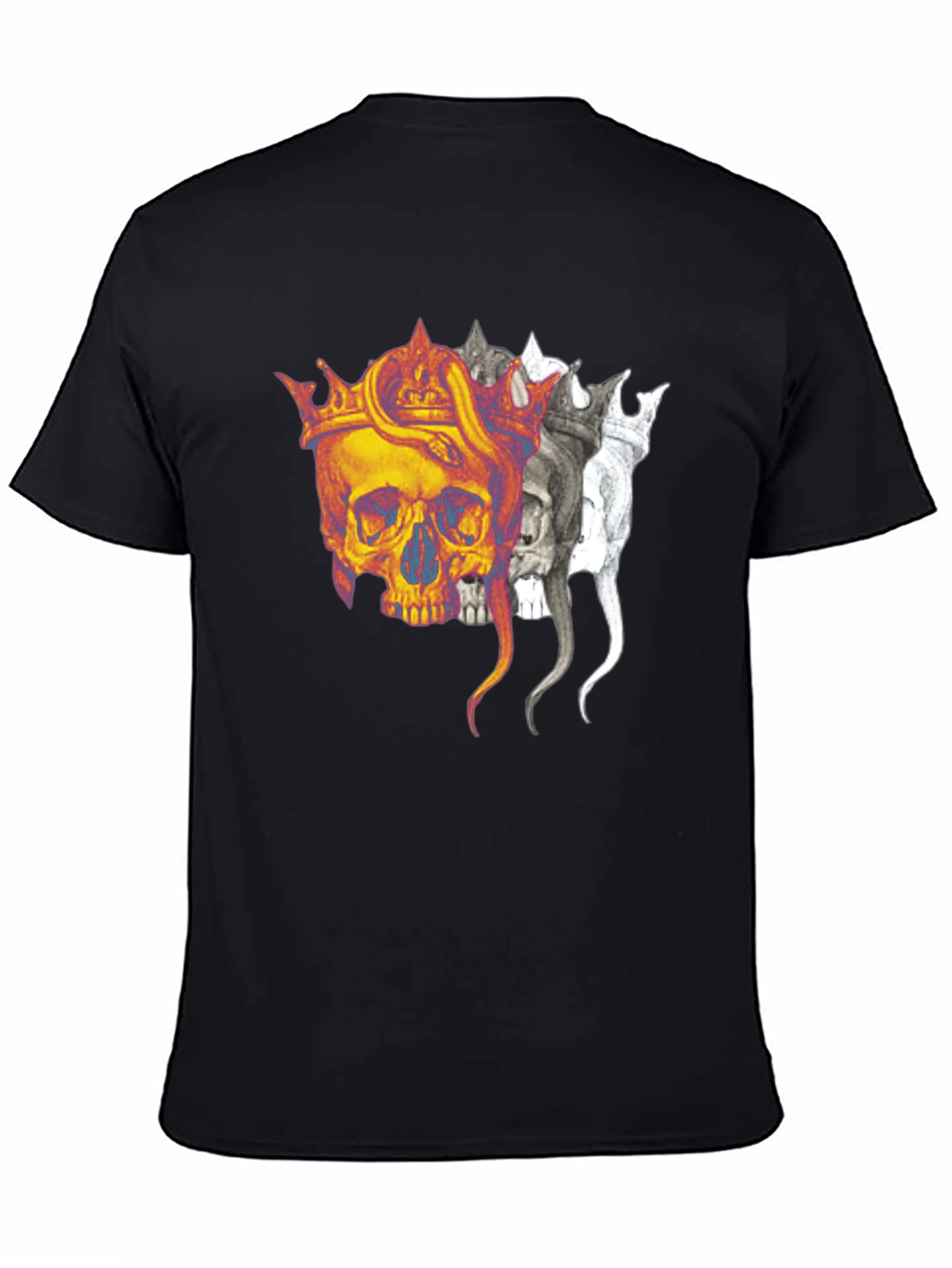 Crowned Skull Graphic T-Shirt - Bold & Edgy Design