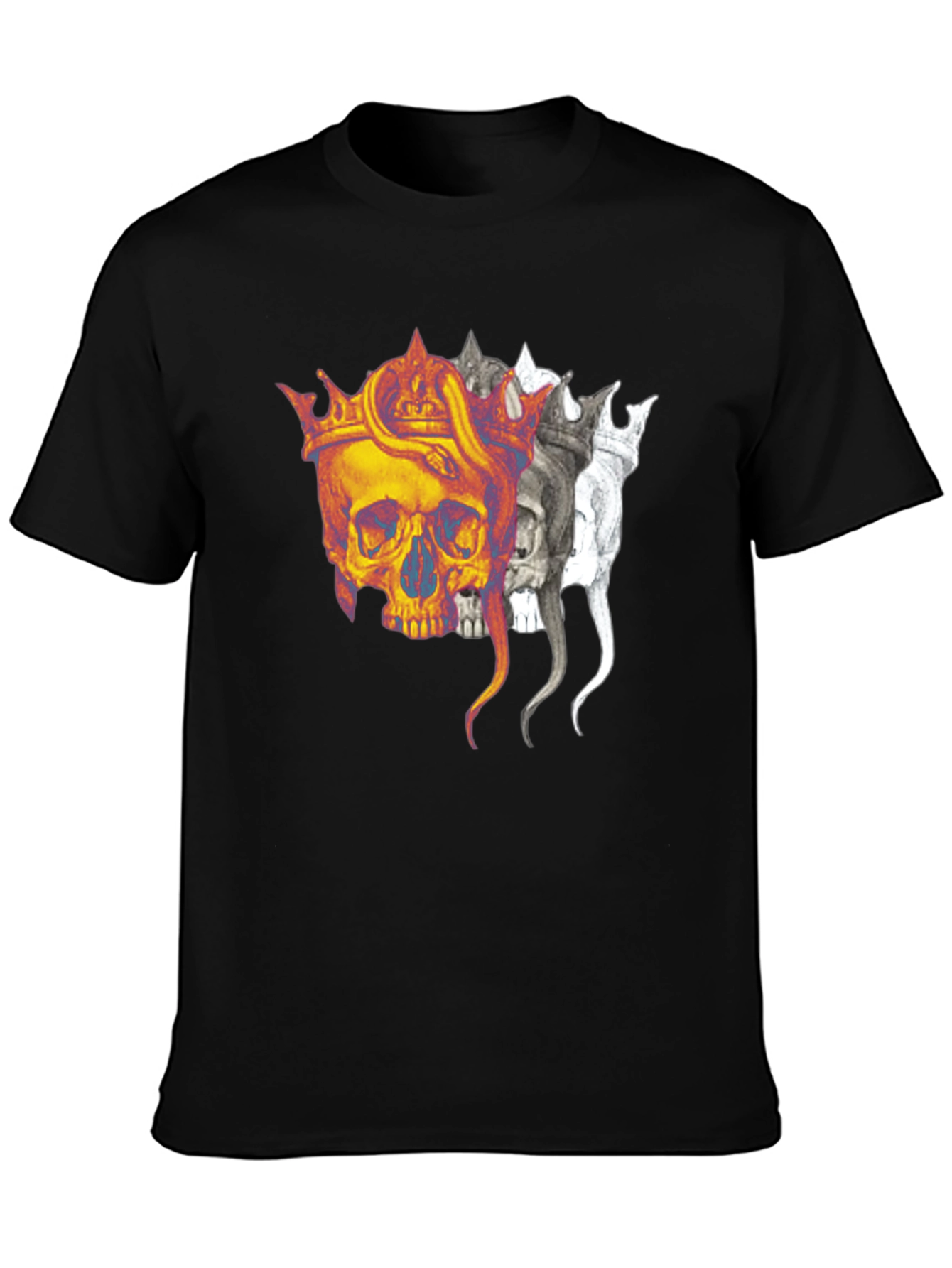 Crowned Skull Graphic T-Shirt - Bold & Edgy Design