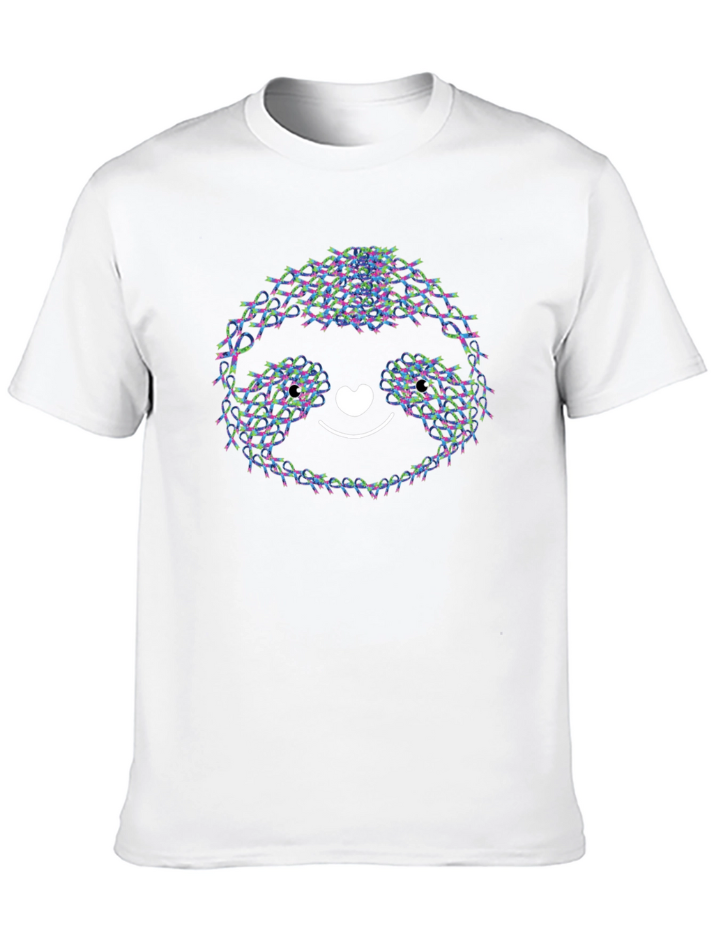 Cute Sloth T-Shirt - Ribbon Design
