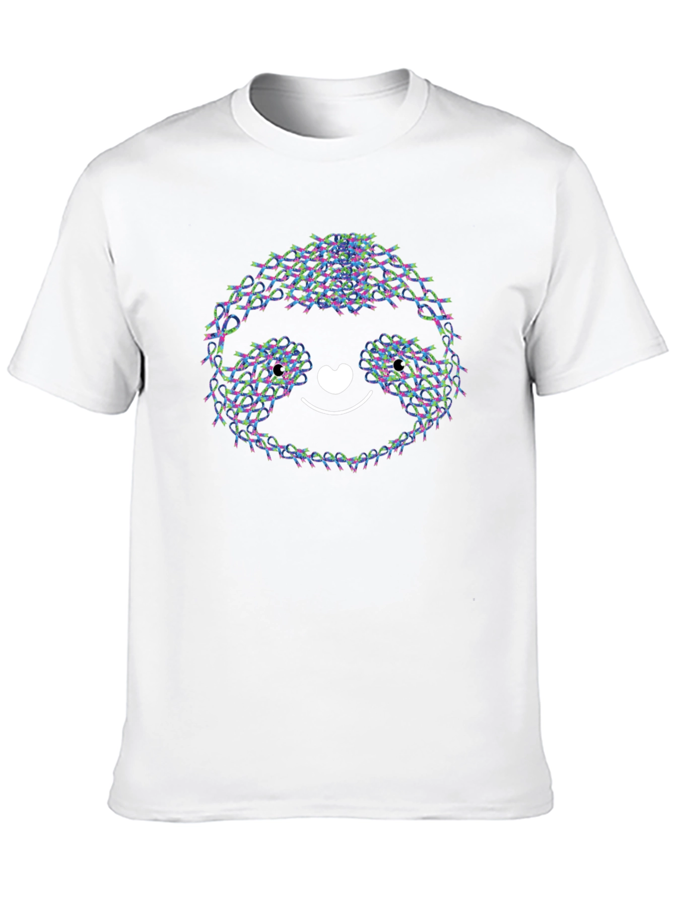Cute Sloth T-Shirt - Ribbon Design