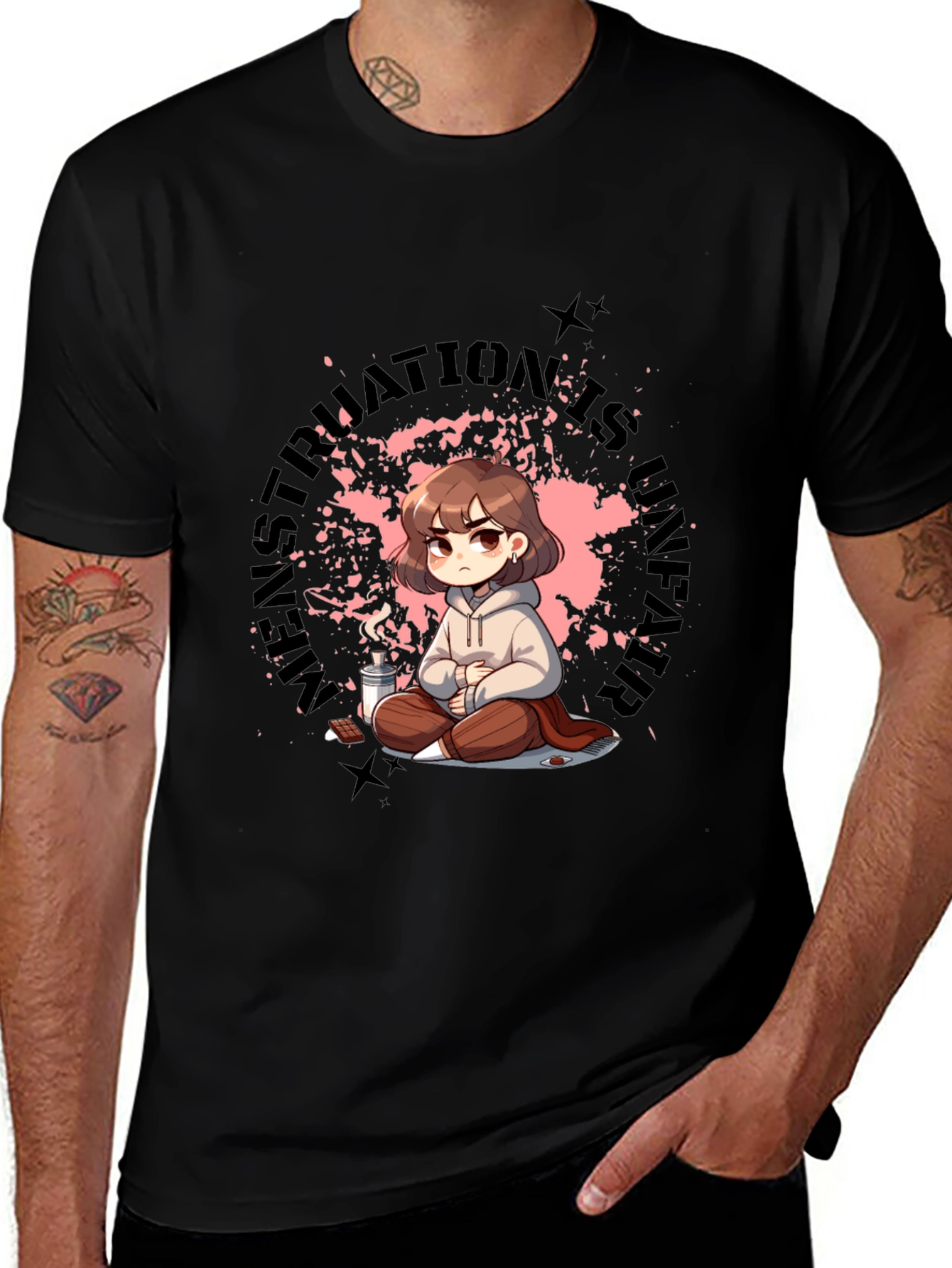 Unique Graphic Tee - Menstruation Is Strength