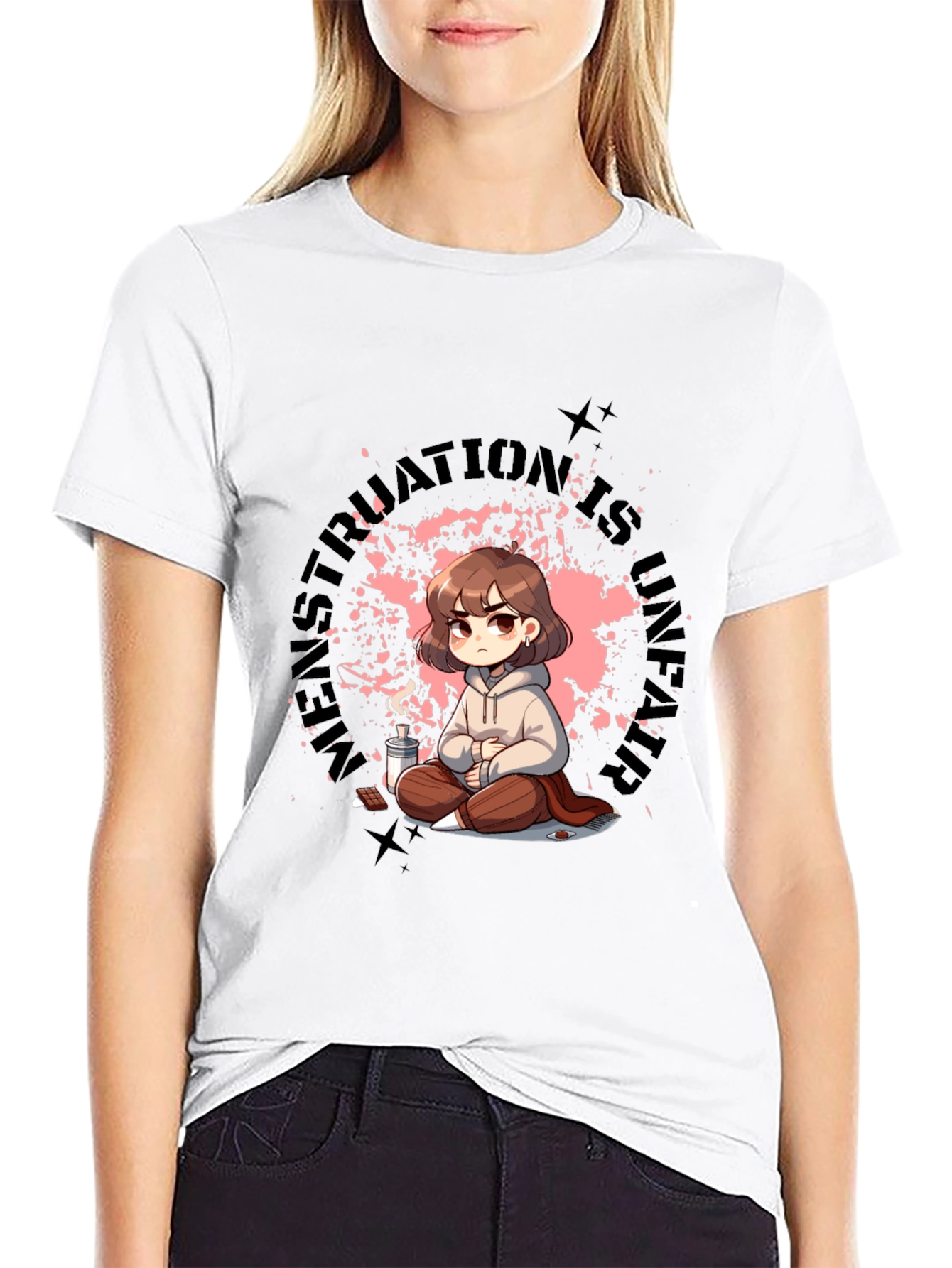 Unique Graphic Tee - Menstruation Is Strength