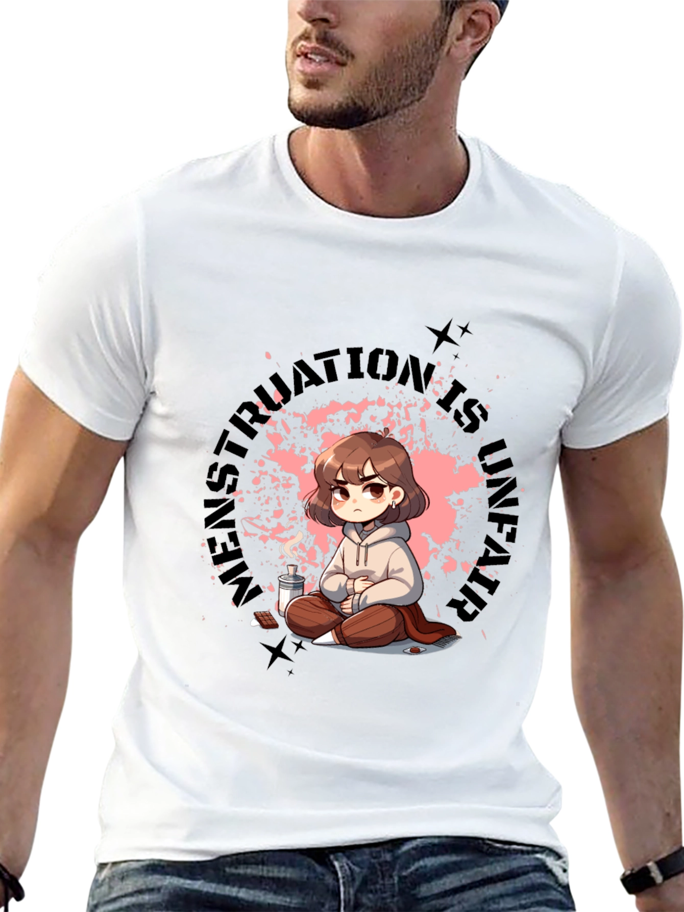 Unique Graphic Tee - Menstruation Is Strength