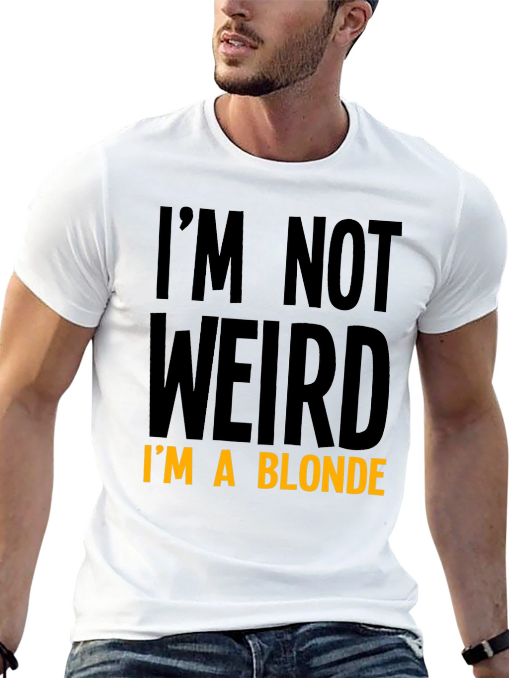 Funny Im Not Weird Im a Blonde Black T-Shirt
