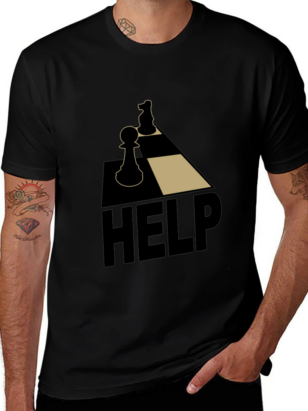 Chess Help Graphic Tee - Strategy & Style