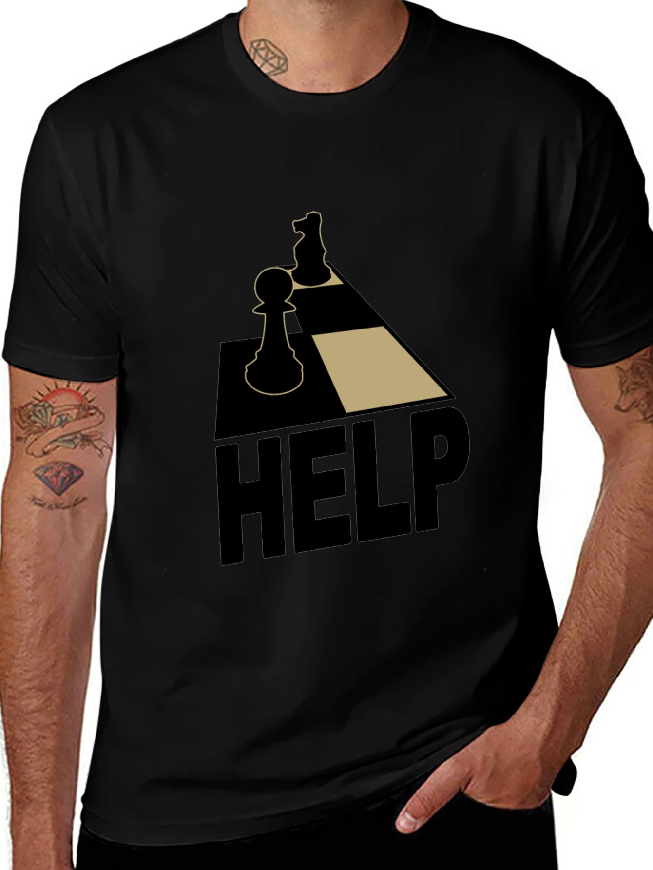 Chess Help Graphic Tee - Strategy & Style