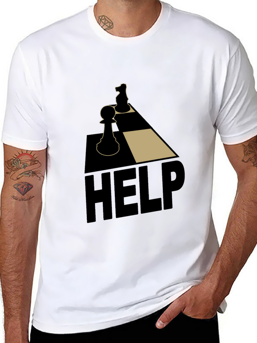 Chess Help Graphic Tee - Strategy & Style