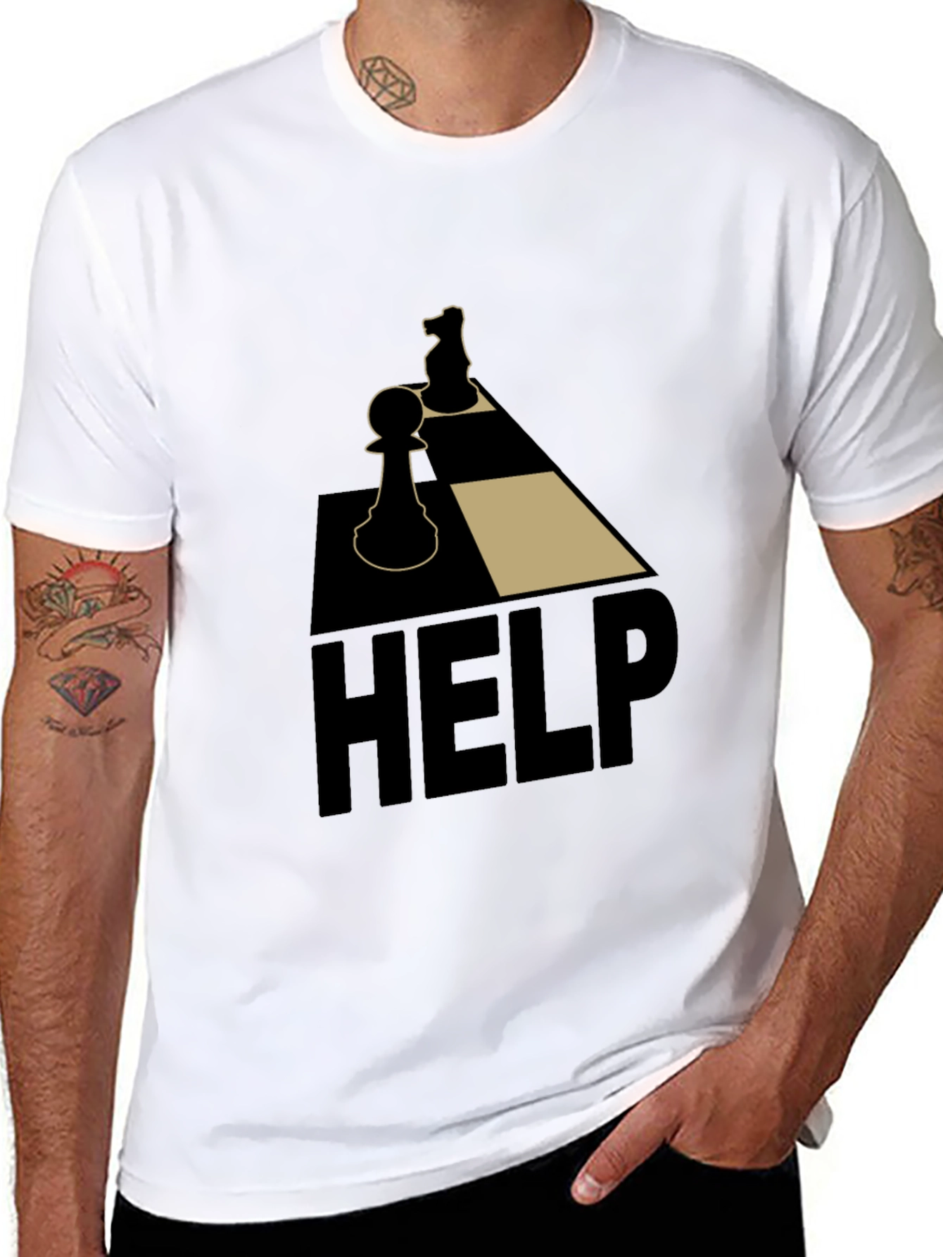 Chess Help Graphic Tee - Strategy & Style