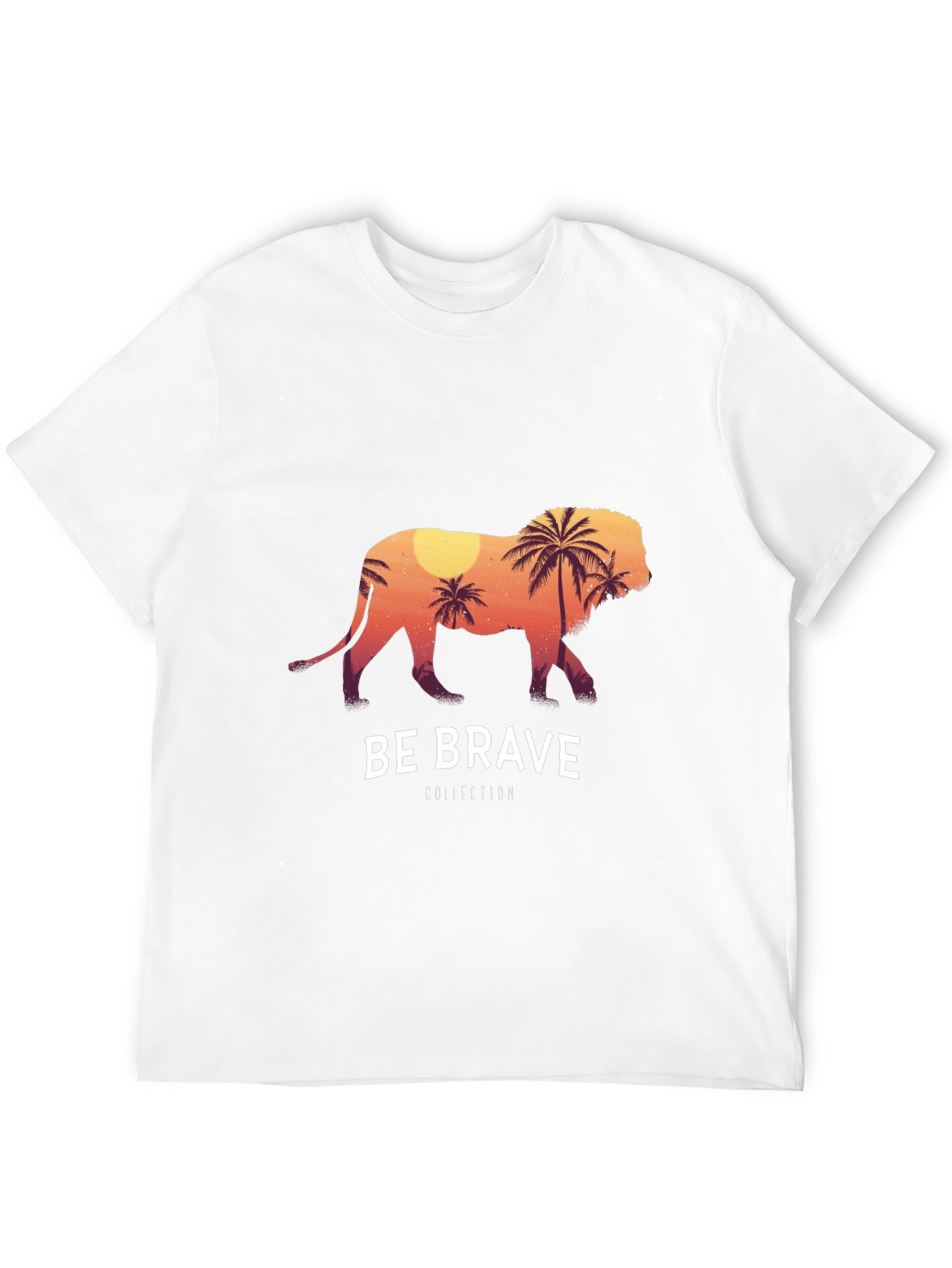 Be Brave Lion Graphic Tee - Black Cotton T-Shirt