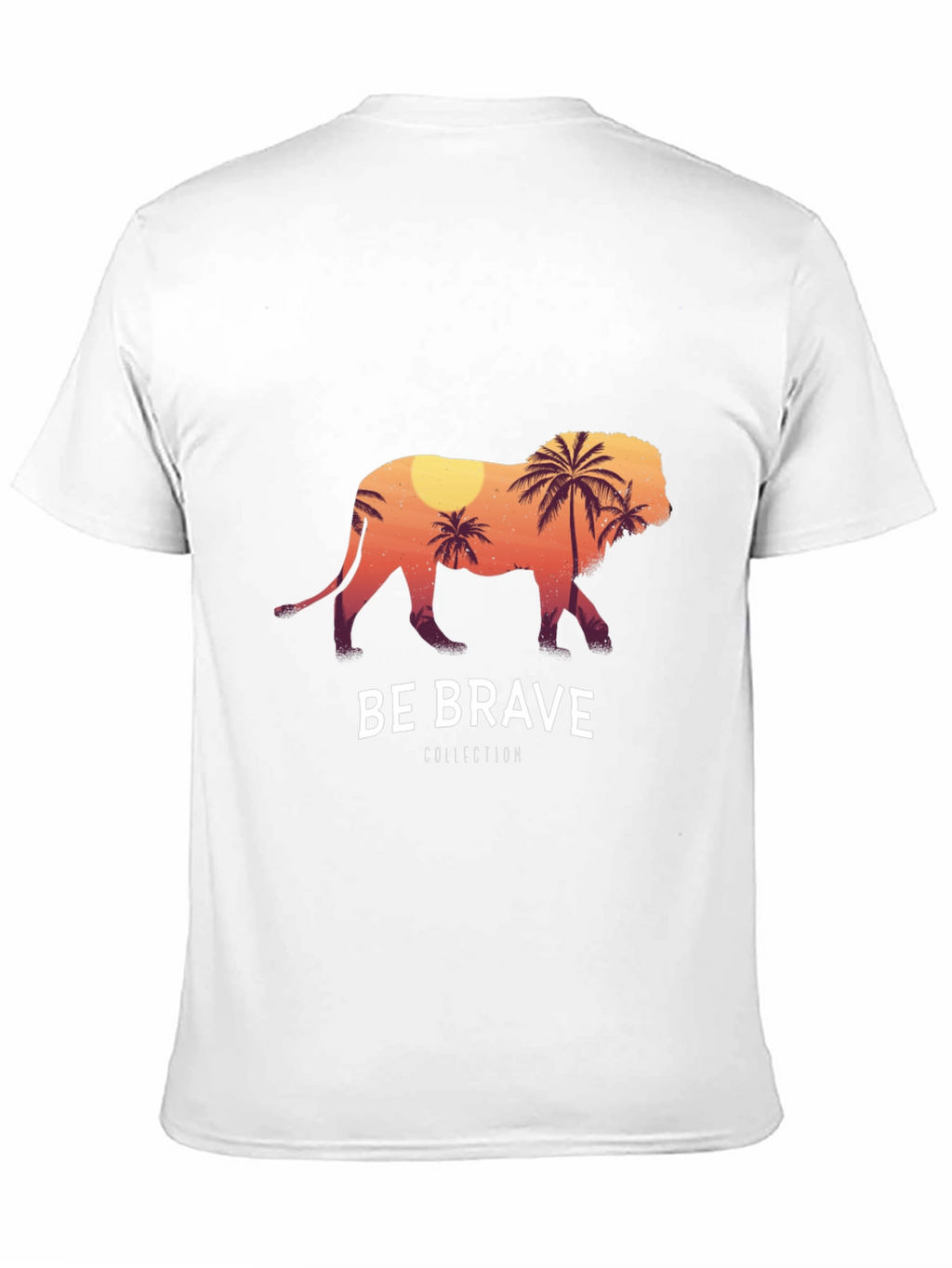 Be Brave Lion Graphic Tee - Black Cotton T-Shirt