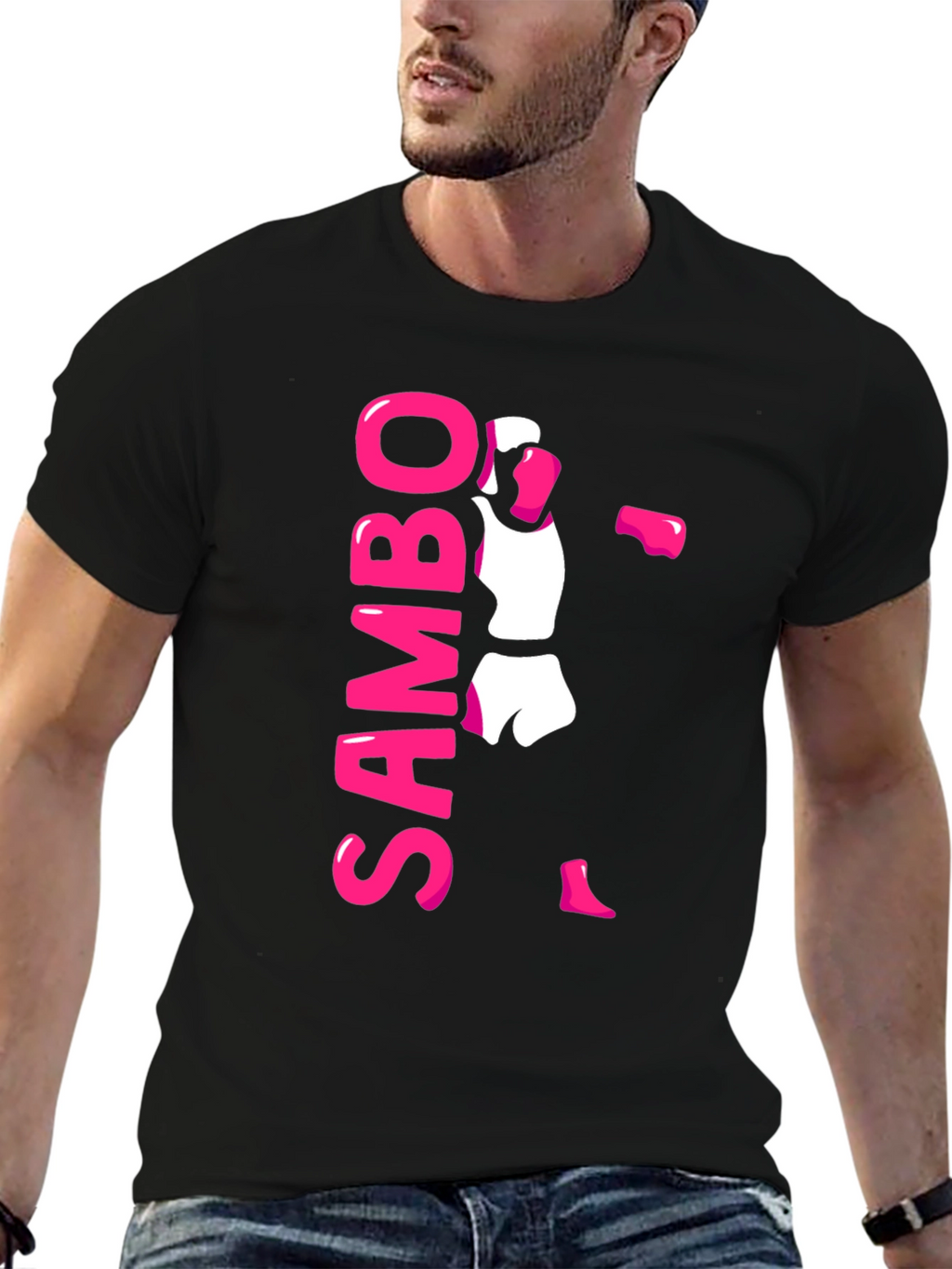 Sambo Fighter Black T-Shirt