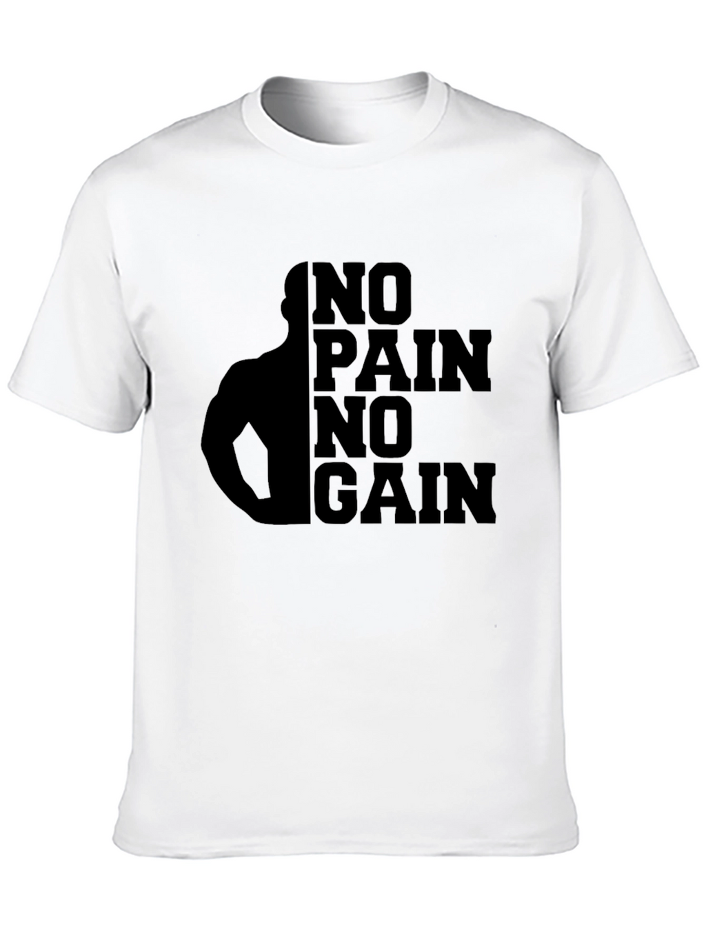 No Pain No Gain Black Graphic T-Shirt