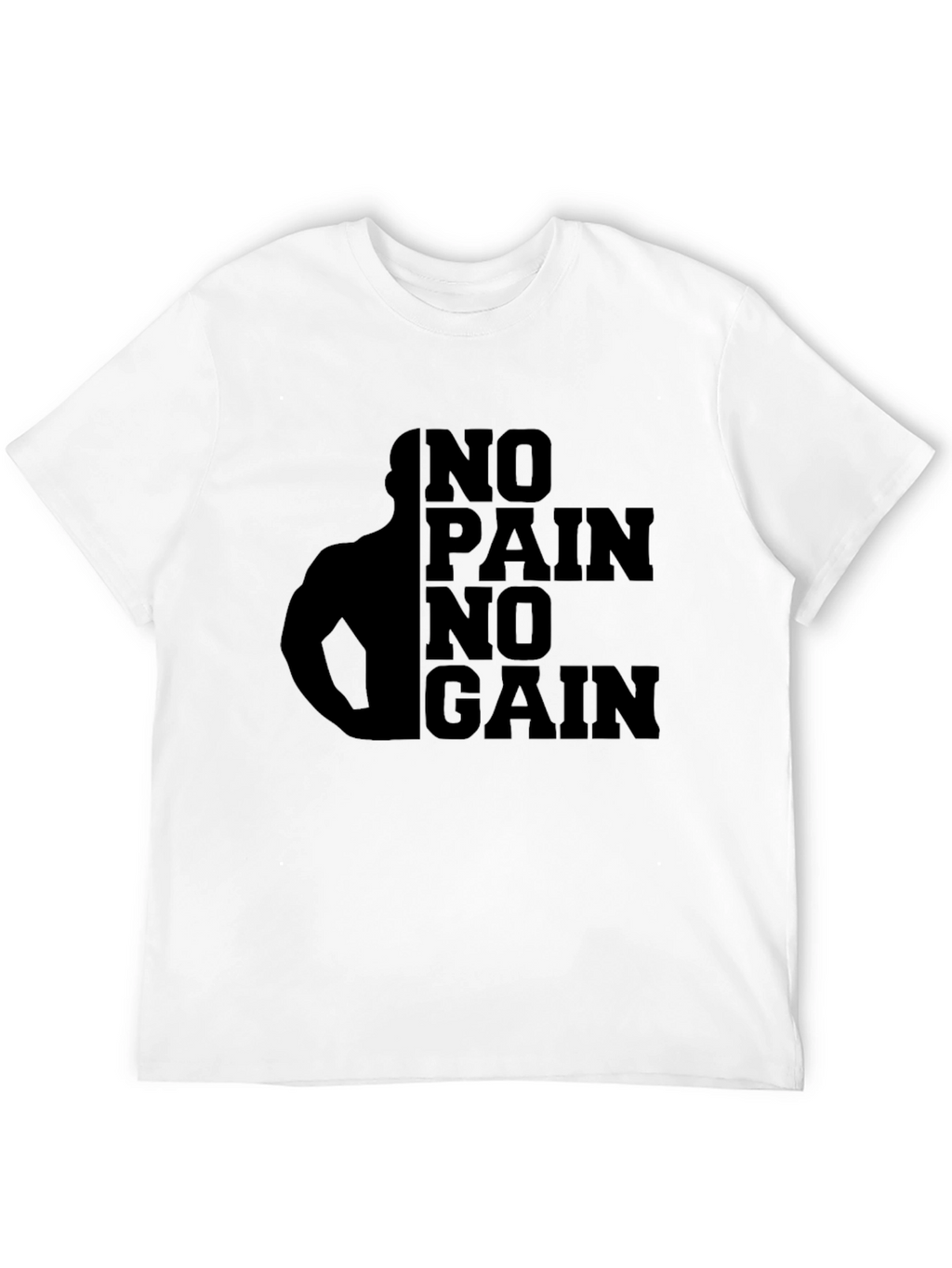 No Pain No Gain Black Graphic T-Shirt