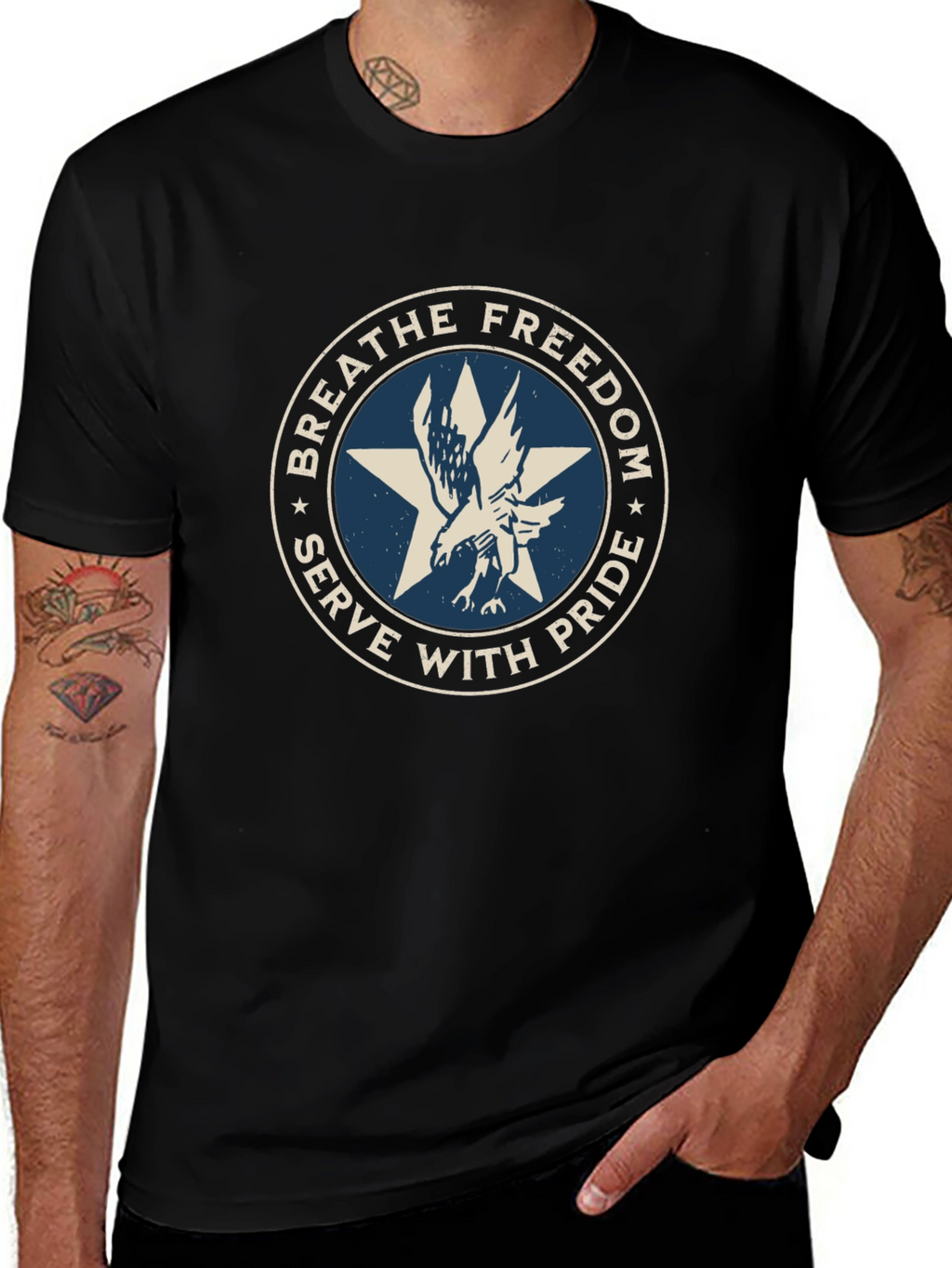 Breathe Freedom Eagle Graphic Tee