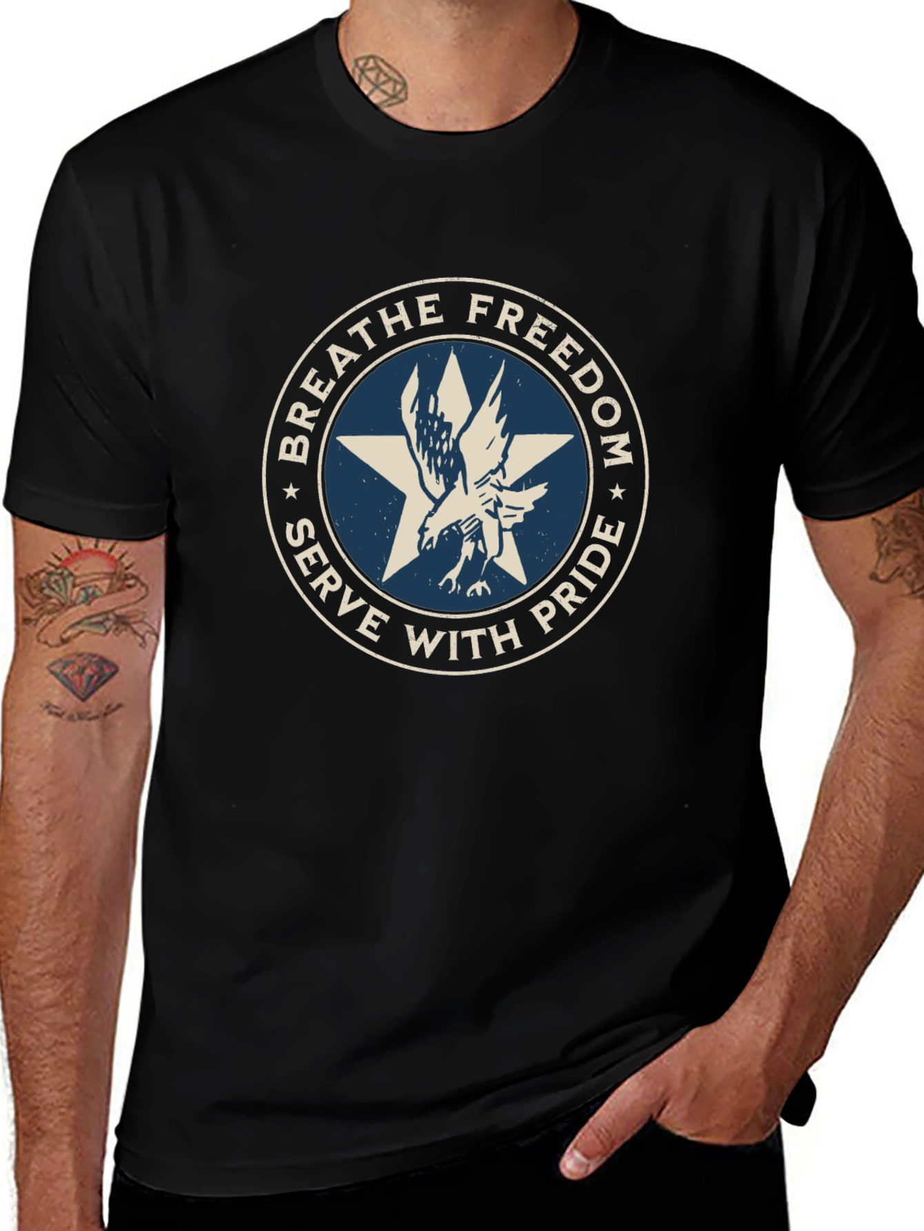 Breathe Freedom Eagle Graphic Tee